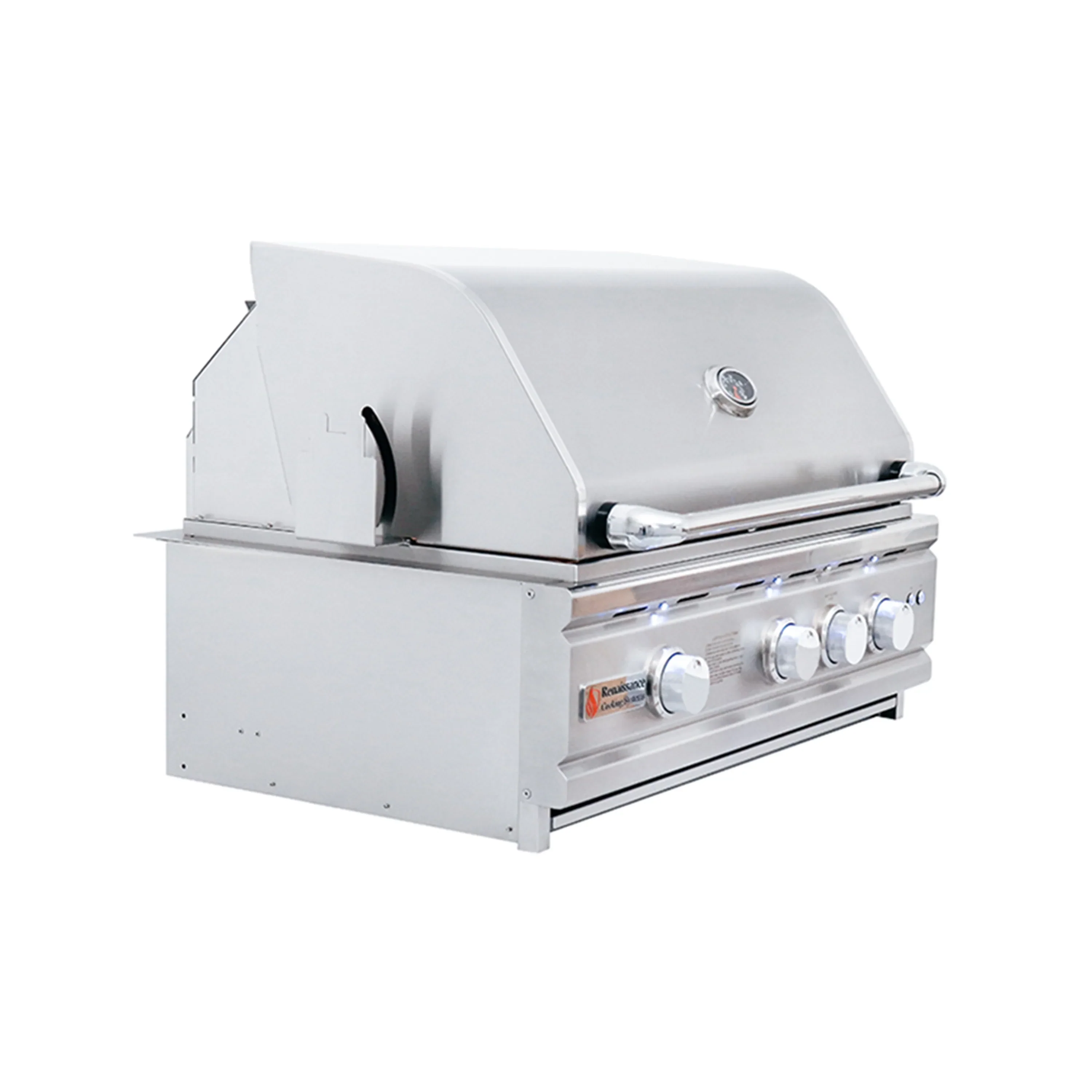 Renaissance Cutlass Pro 30-Inch Propane Gas Grill w/ Rear Burner, Briquette Trays & Blue LED Lights (RON30B LP) - Image 4