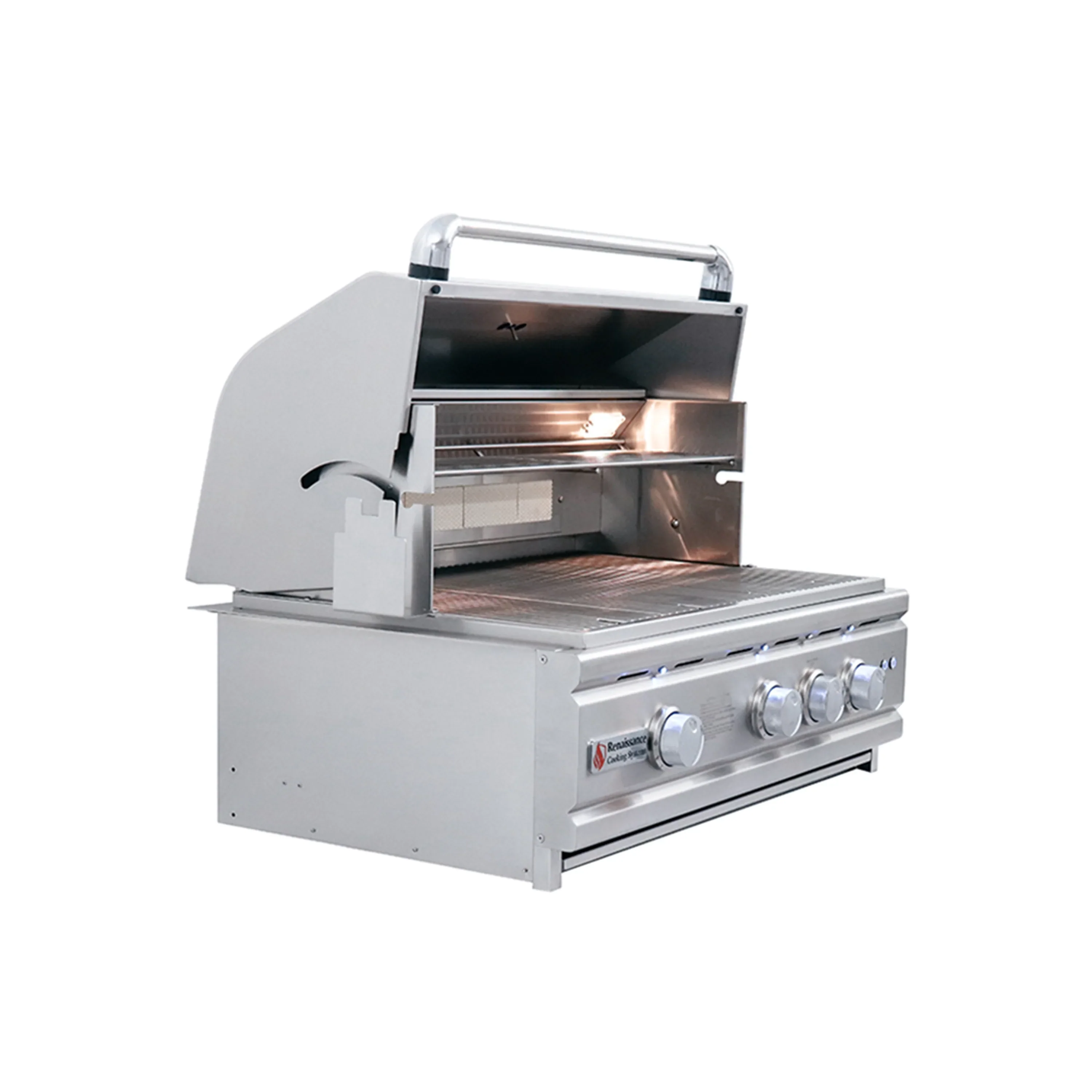 Renaissance Cutlass Pro 30-Inch Propane Gas Grill w/ Rear Burner, Briquette Trays & Blue LED Lights (RON30B LP) - Image 9