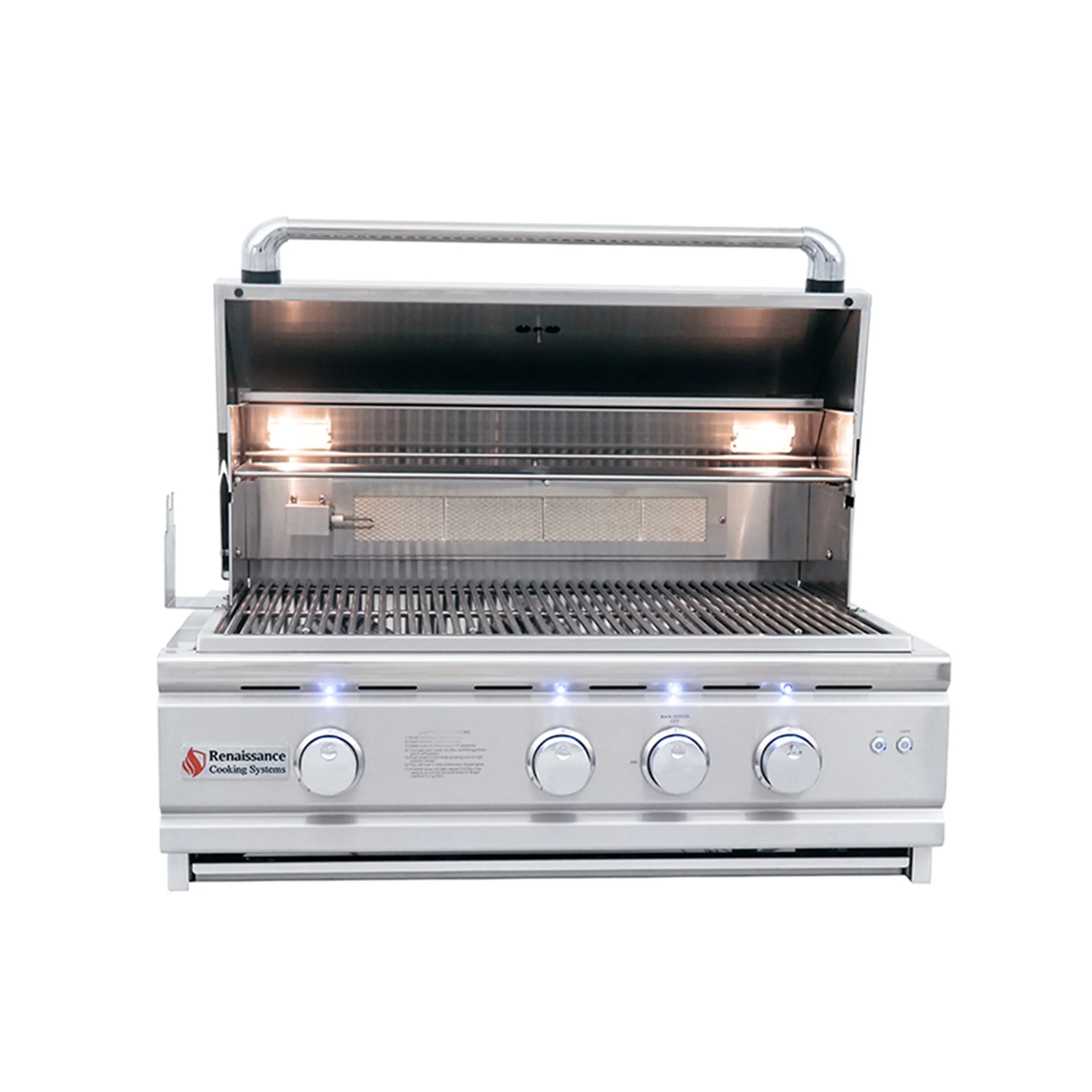 Renaissance Cutlass Pro 30-Inch Natural Gas Grill w/ Rear Burner, Briquette Trays & Blue LED Lights (RON30B) - Image 6