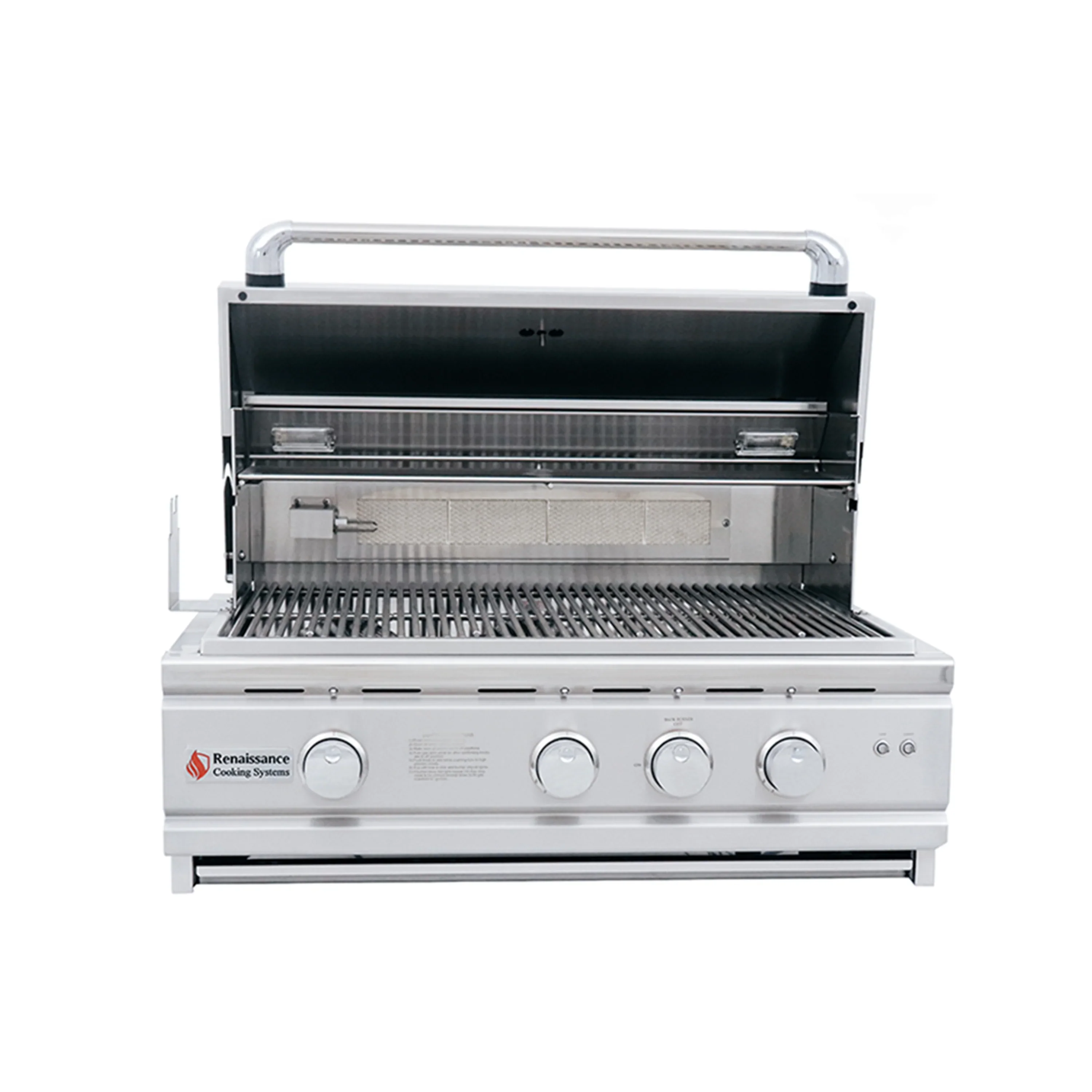 Renaissance Cutlass Pro 30-Inch Natural Gas Grill w/ Rear Burner, Briquette Trays & Blue LED Lights (RON30B) - Image 7