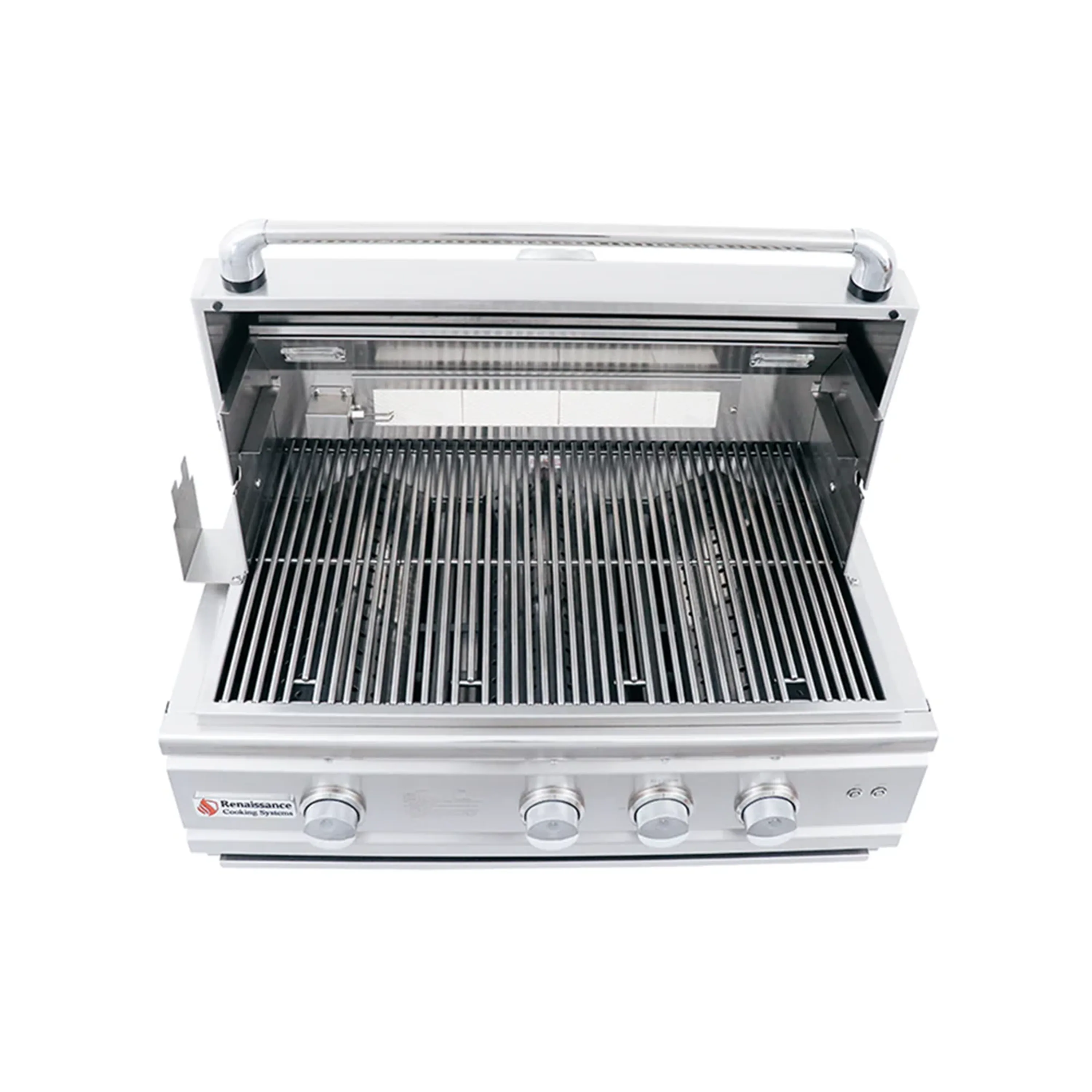 Renaissance Cutlass Pro 30-Inch Propane Gas Grill w/ Rear Burner, Briquette Trays & Blue LED Lights w/ Cart & Gas Connection (RON30B LP CK) - Image 15