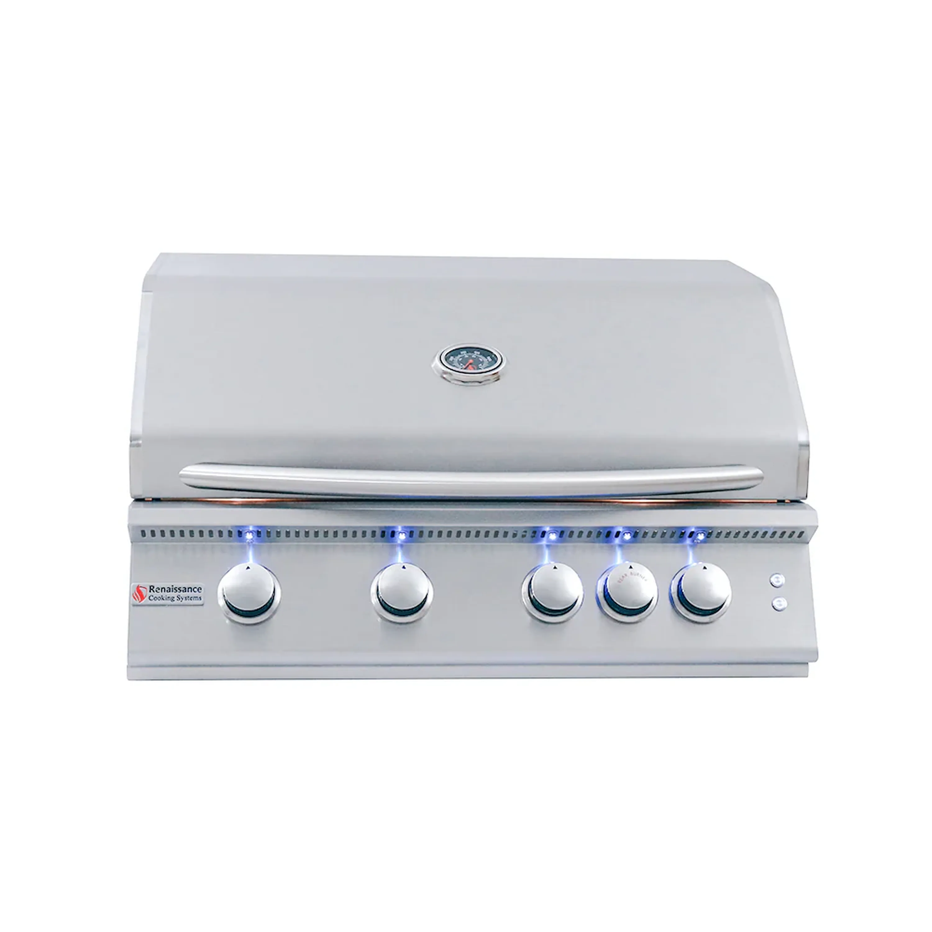 Renaissance Premier 32-Inch Natural Gas Grill w/ Blue LED, Rear Burner, Cart and Gas Connection (RJC32AL CK) - Image 3