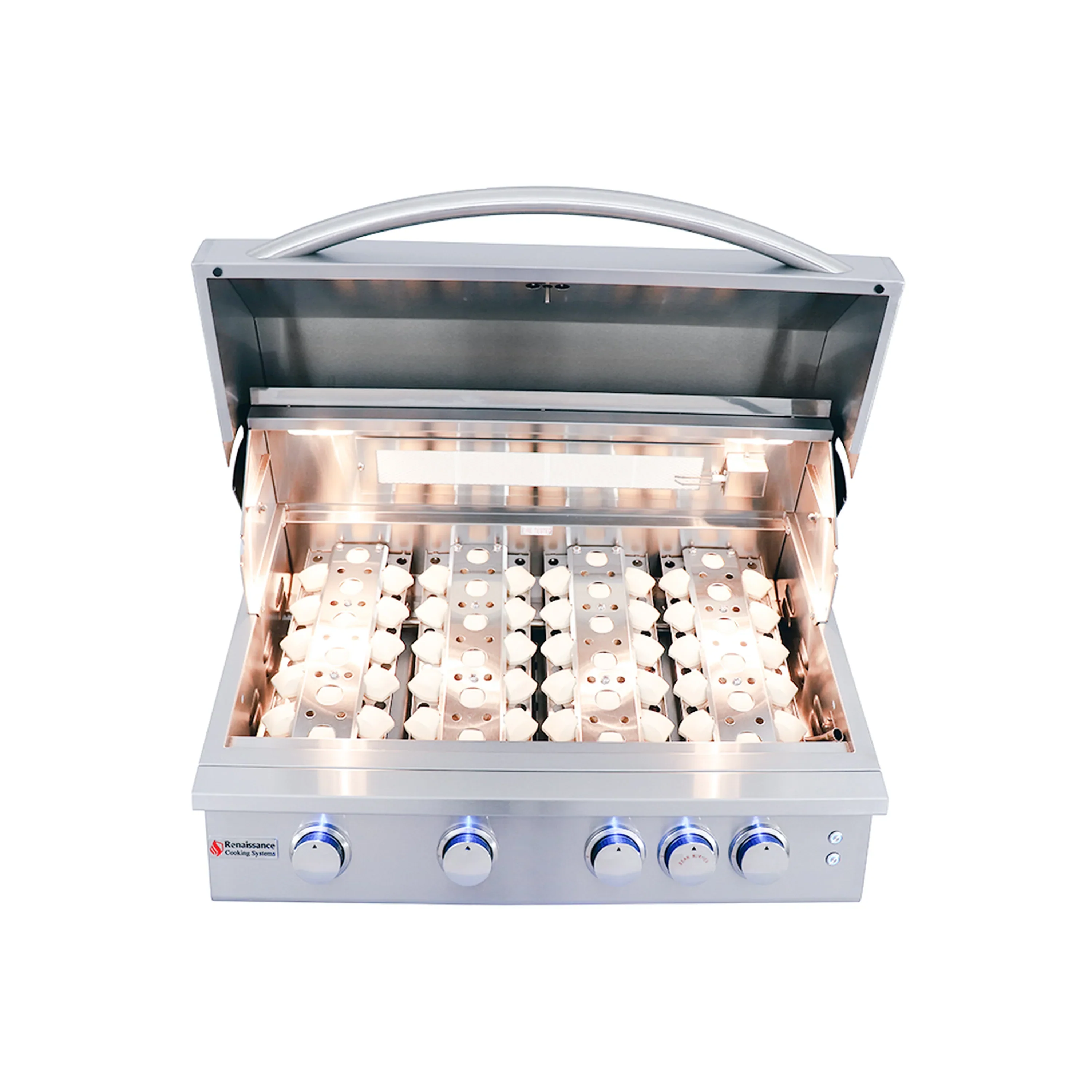 Renaissance Premier 32-Inch Propane Gas Grill w/ Blue LED & Rear Burner (RJC32AL LP) - Image 7