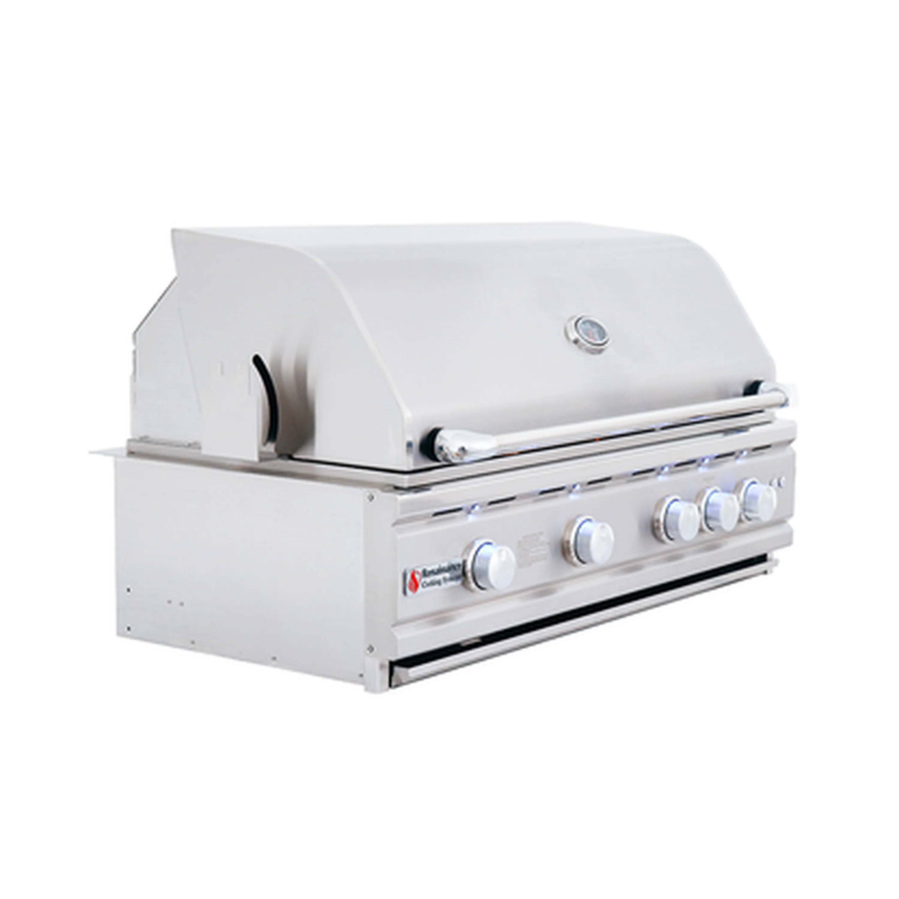 Renaissance Cutlass Pro 38-Inch Natural Gas Grill w/ Rear Burner, Briquette Trays & Blue LED Lights (RON38B) - Image 6