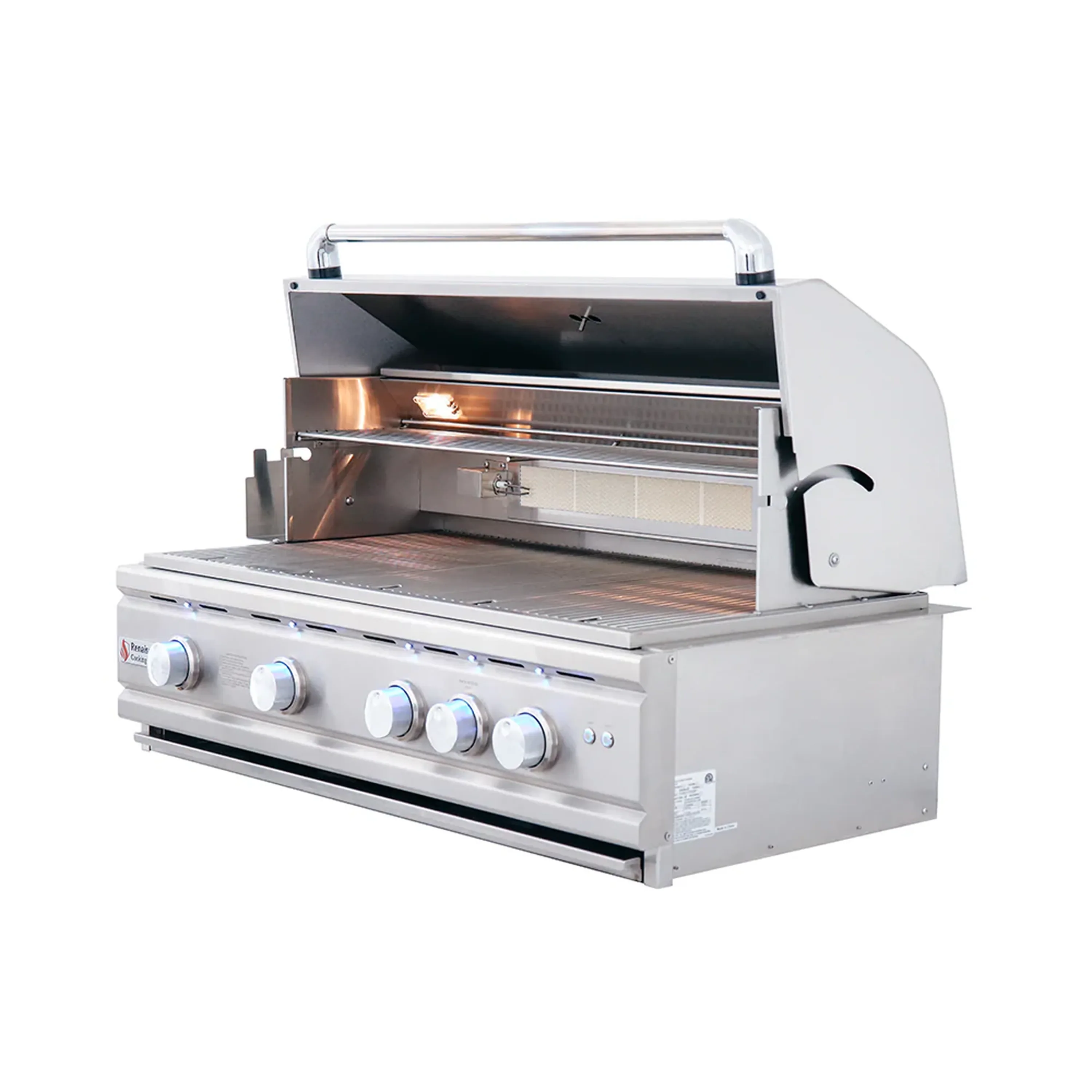 Renaissance Cutlass Pro 38-Inch Natural Gas Grill w/ Rear Burner, Briquette Trays & Blue LED Lights (RON38B CK) - Image 11