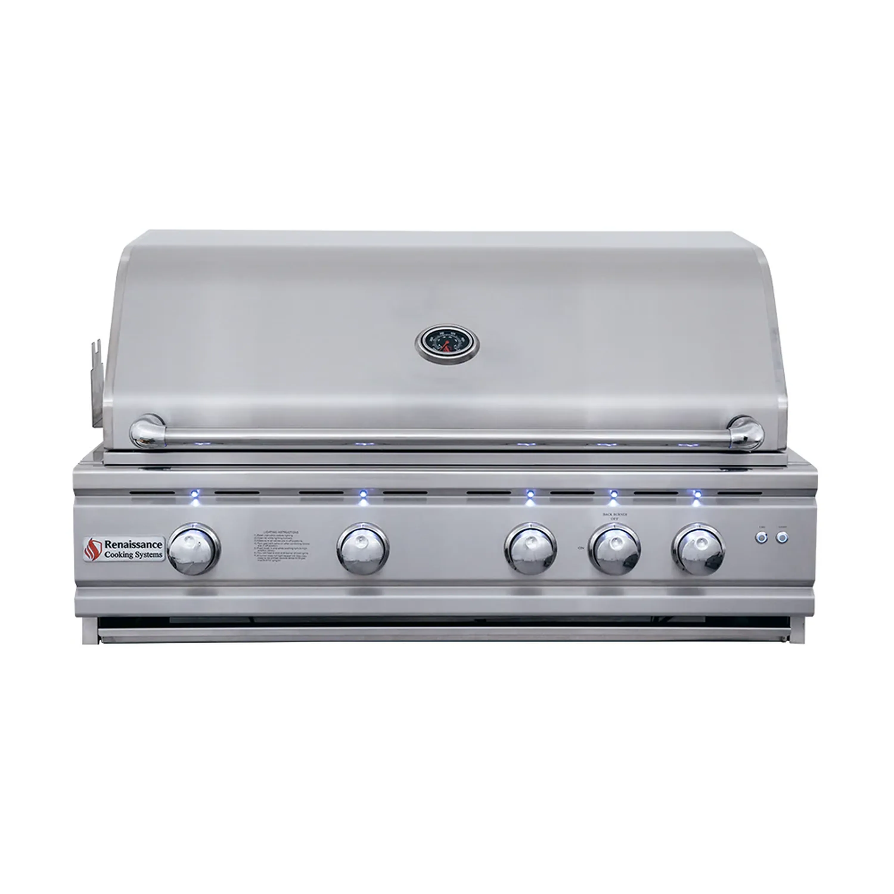 Renaissance Cutlass Pro 38-Inch Natural Gas Grill w/ Rear Burner, Briquette Trays & Blue LED Lights (RON38B CK) - Image 5