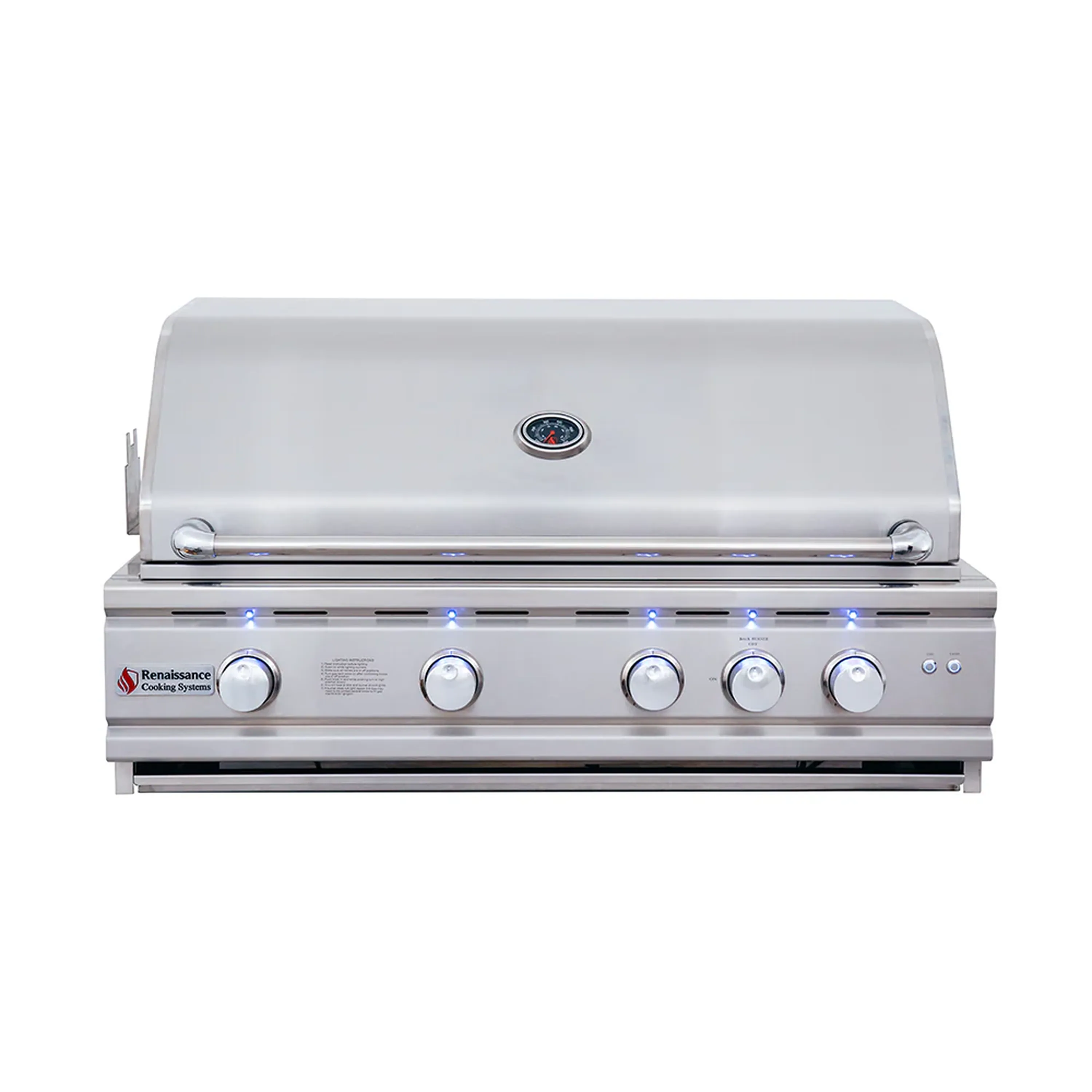 Renaissance Cutlass Pro 38-Inch Natural Gas Grill w/ Rear Burner, Briquette Trays & Blue LED Lights (RON38B CK) - Image 7