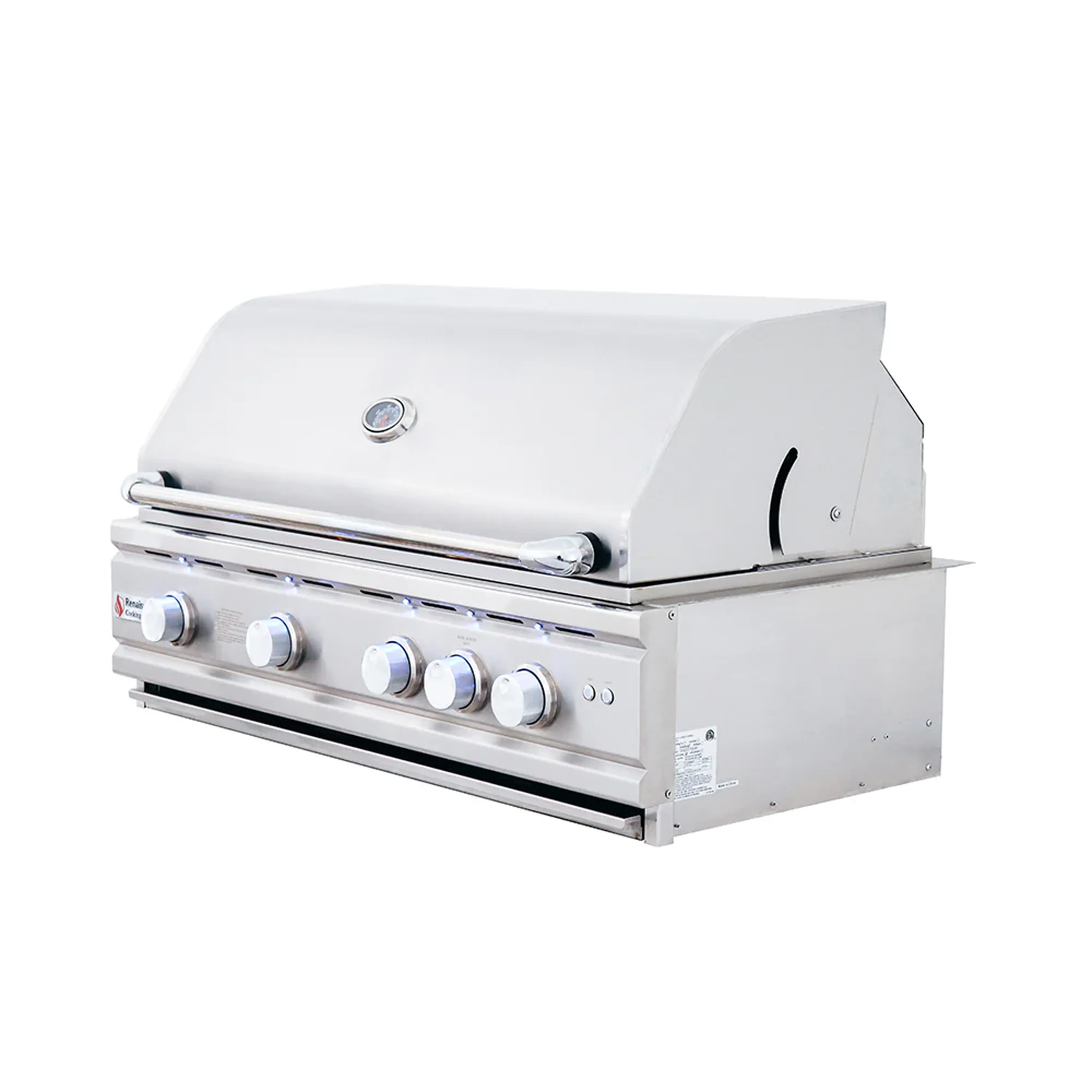 Renaissance Cutlass Pro 38-Inch Natural Gas Grill w/ Rear Burner, Briquette Trays & Blue LED Lights (RON38B CK) - Image 9