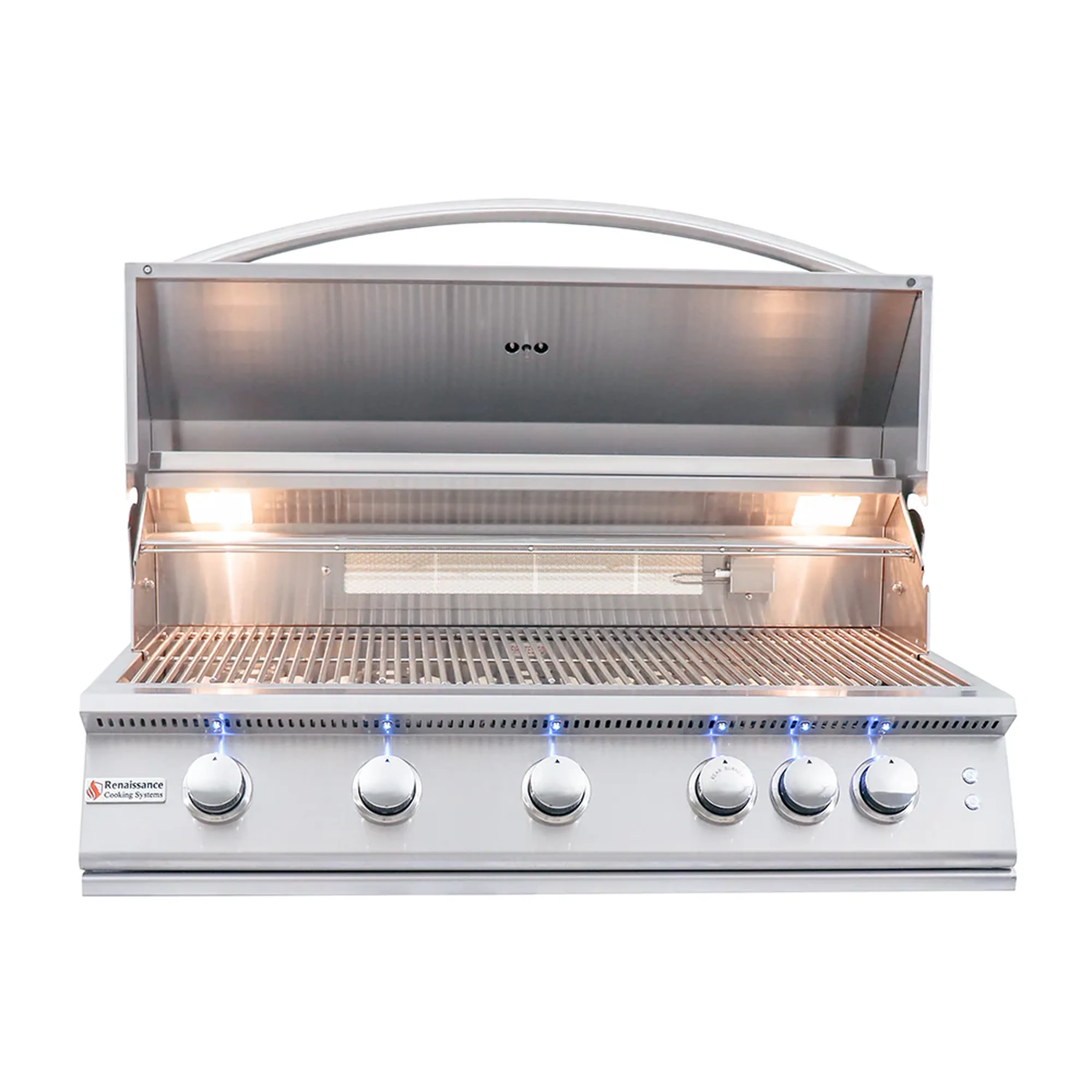 Renaissance Premier 40-Inch Natural Gas Grill w/ Blue LED, Rear Burner, Cart and Gas Connection (RJC40AL CK) - Image 5