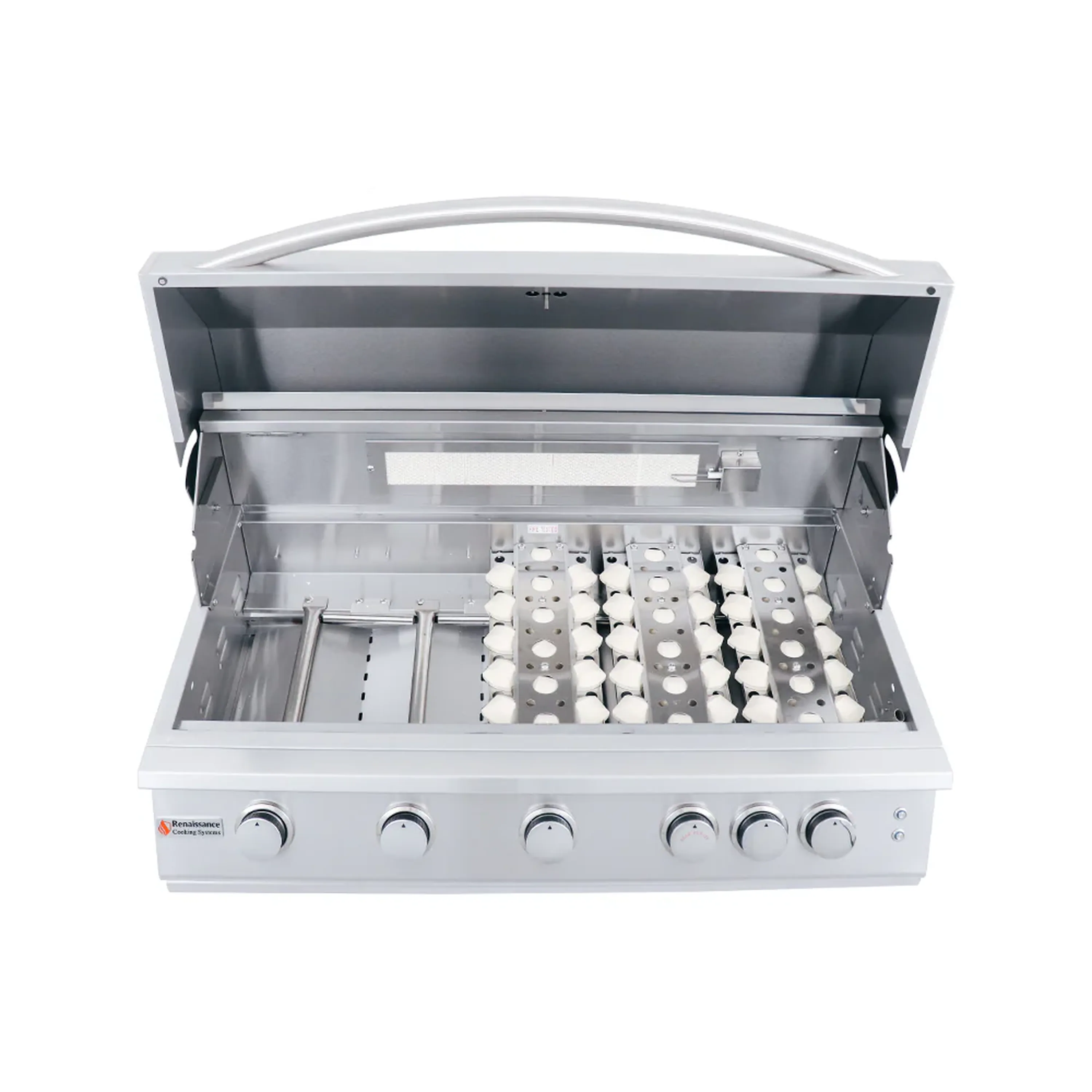 Renaissance Premier 40-Inch Natural Gas Grill w/ Blue LED, Rear Burner, Cart and Gas Connection (RJC40AL CK) - Image 6
