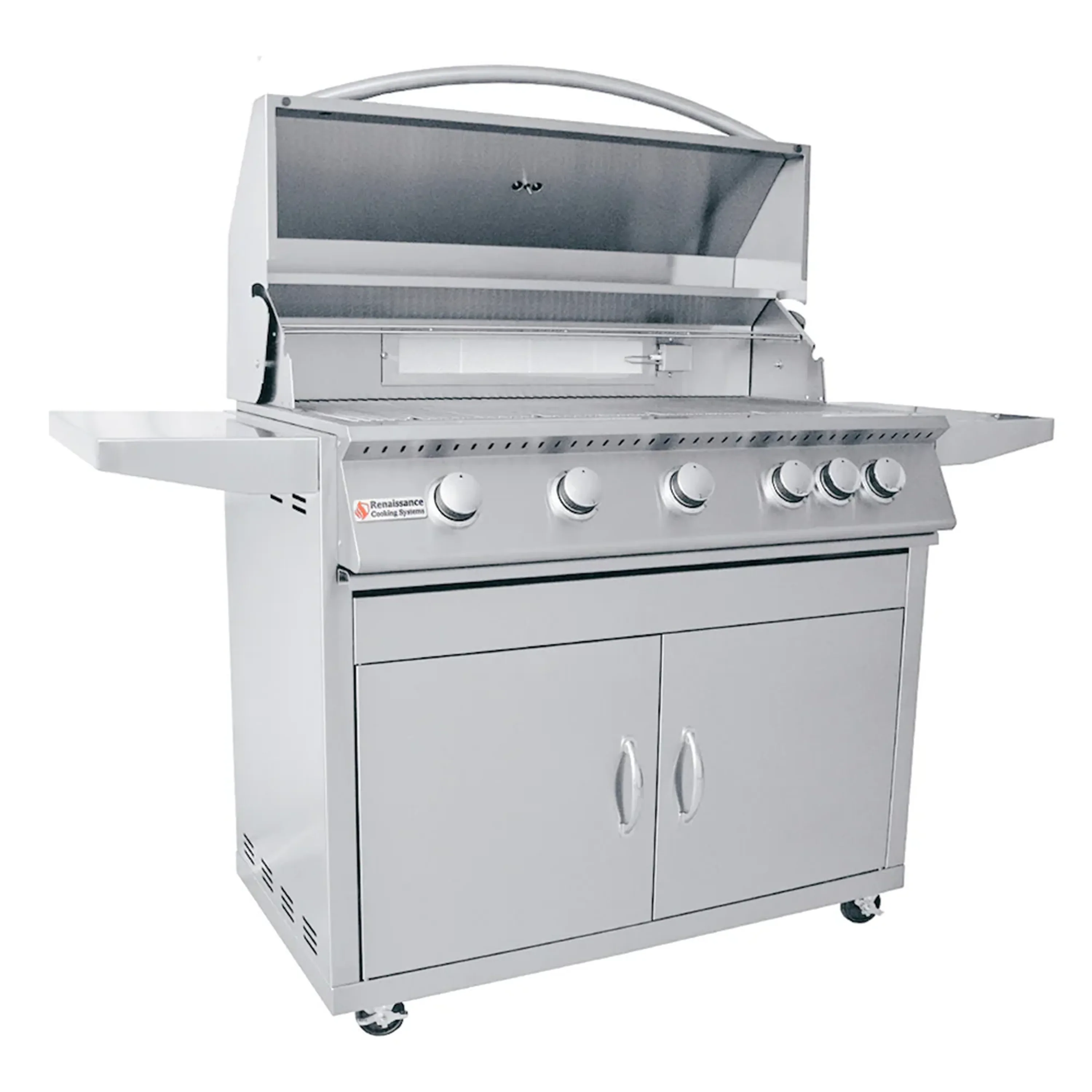 Renaissance Premier 40-Inch Propane Gas Grill w/ Rear Burner w/ Cart & Gas Connection (RJC40A LP CK) - Image 3