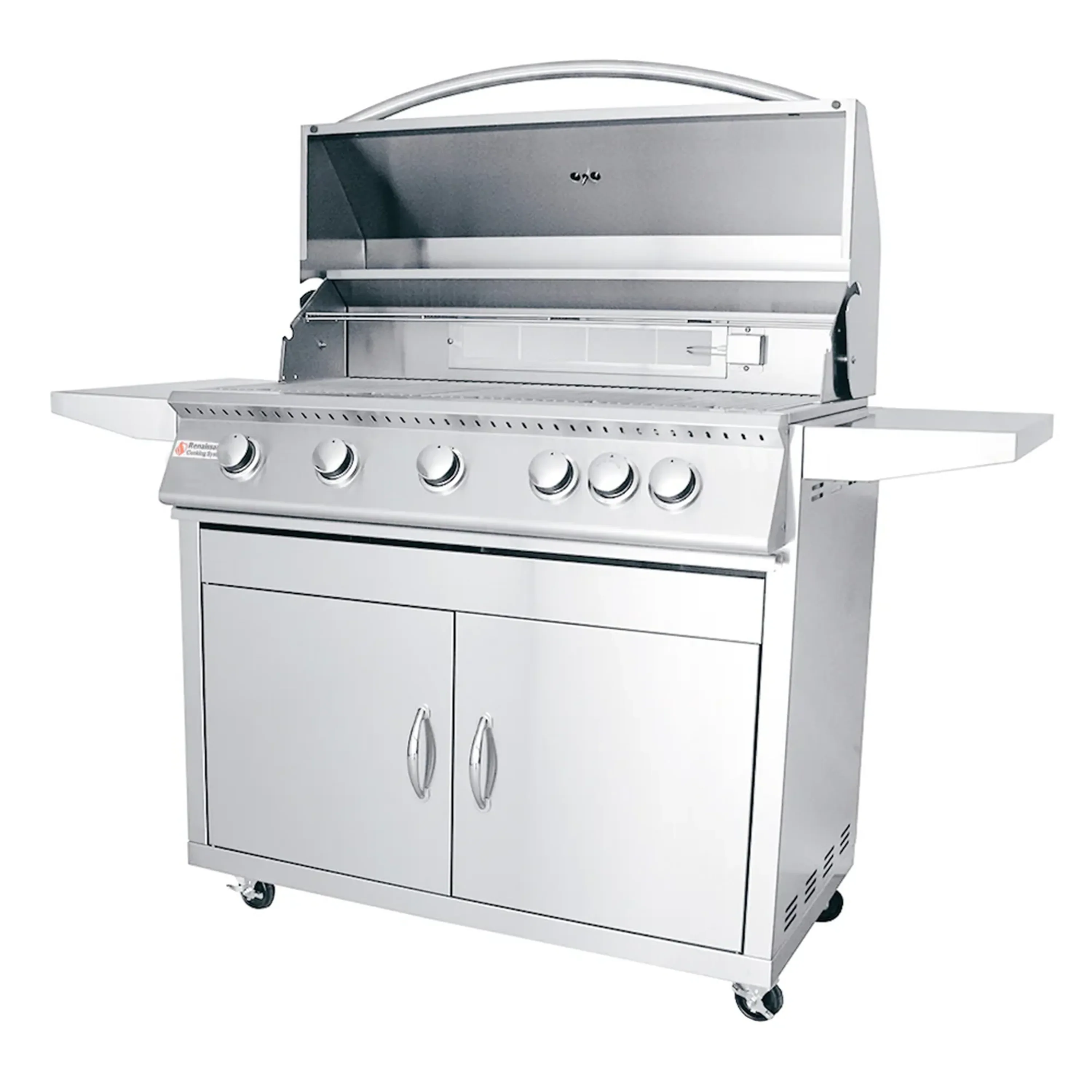Renaissance Premier 40-Inch Propane Gas Grill w/ Rear Burner w/ Cart & Gas Connection (RJC40A LP CK) - Image 4