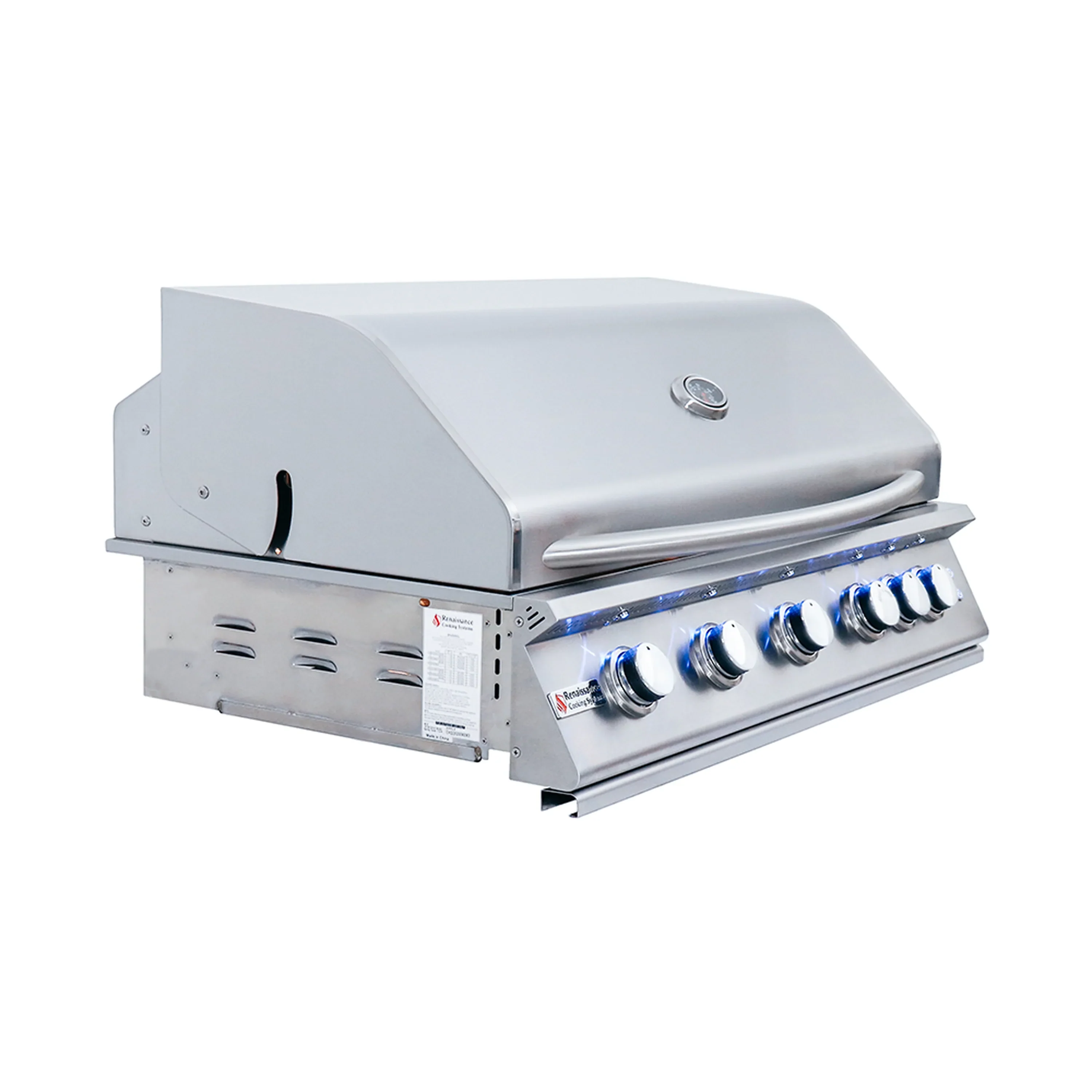 Renaissance Premier 40-Inch Natural Gas Grill w/ Blue LED & Rear Burner (RJC40AL) - Image 4