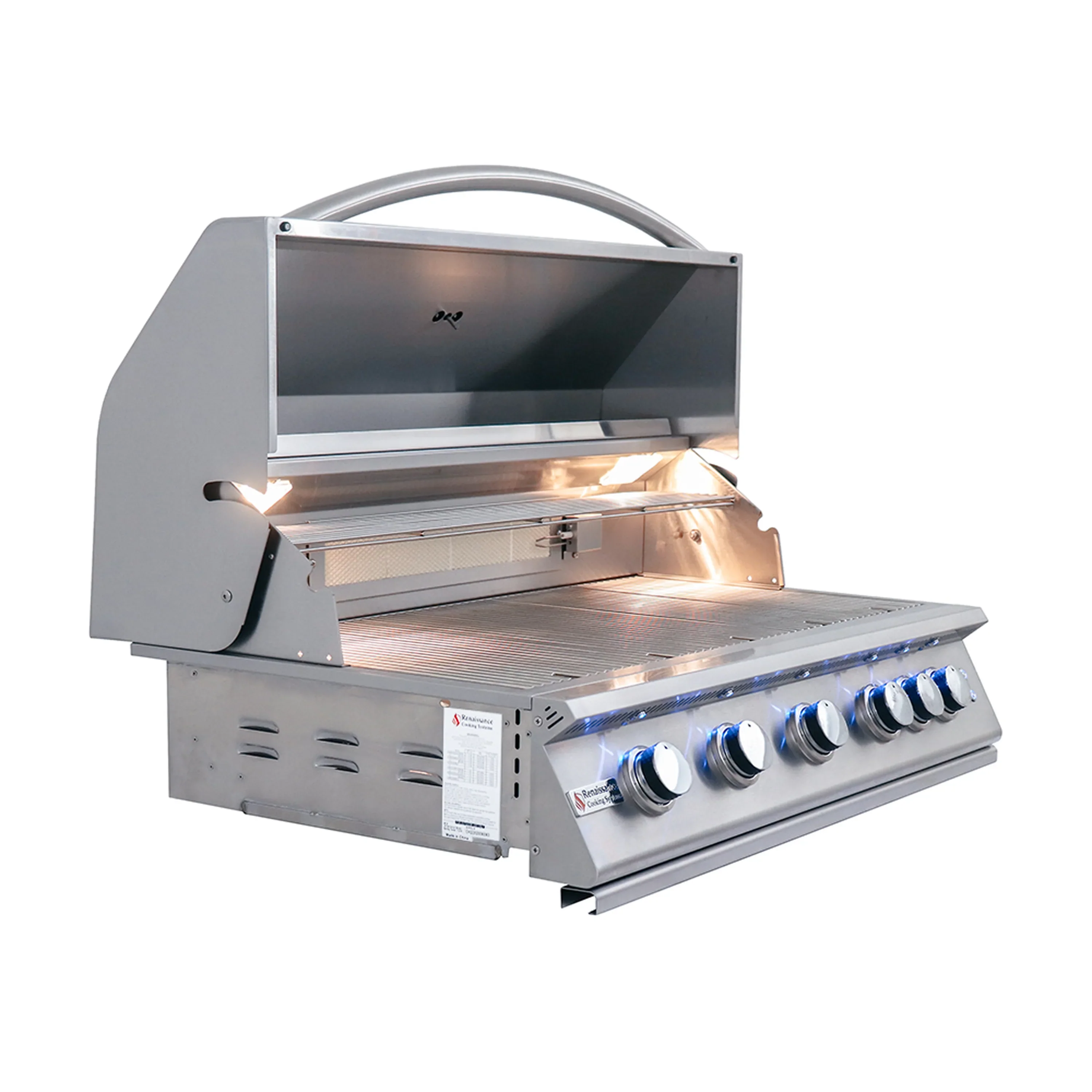 Renaissance Premier 40-Inch Propane Gas Grill w/ Blue LED & Rear Burner (RJC40AL LP) - Image 7