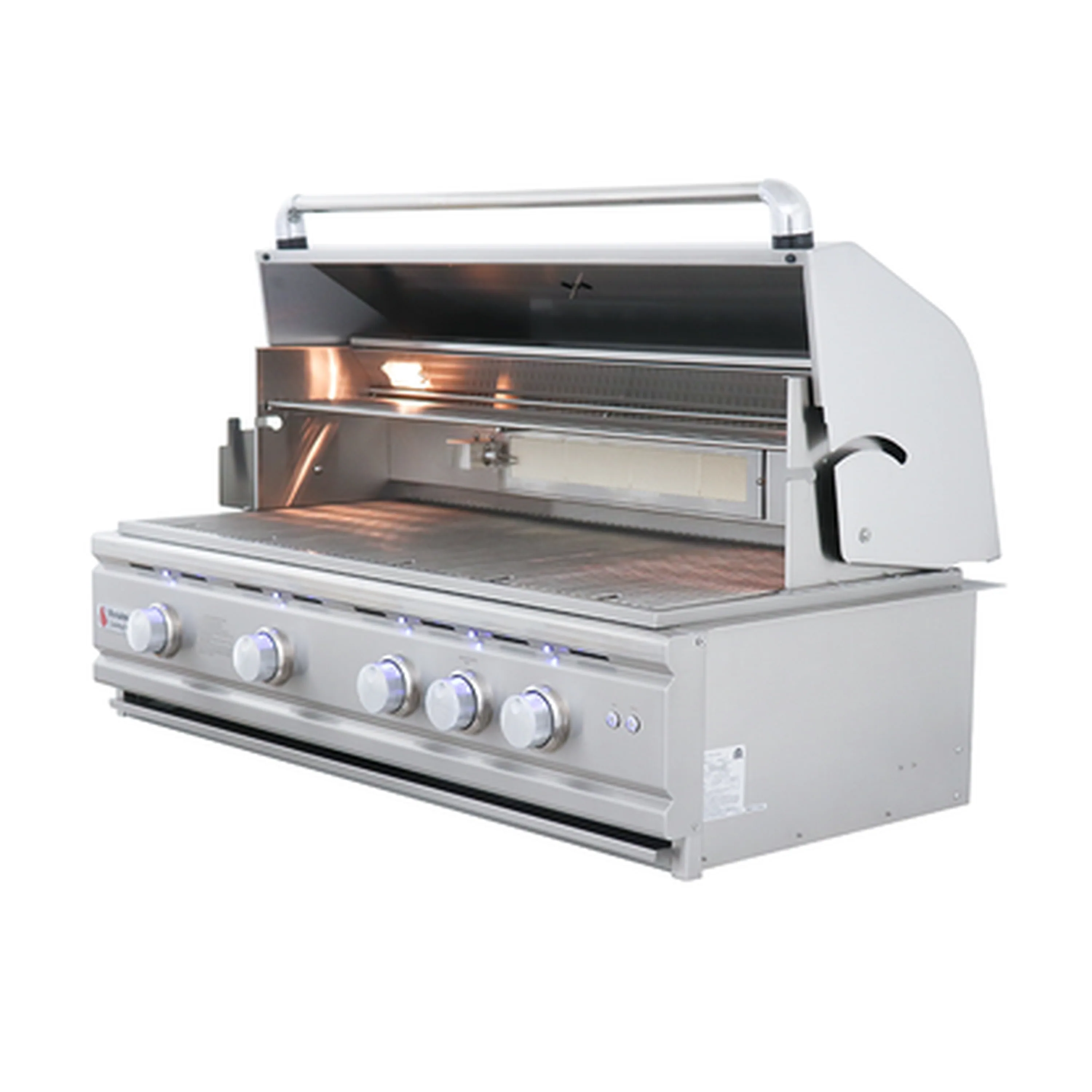 Renaissance Cutlass Pro 42-Inch Natural Gas Grill in Stainless Steel w/ Rear Burner, Briquette Trays & Blue LED Lights (RON42B) - Image 9