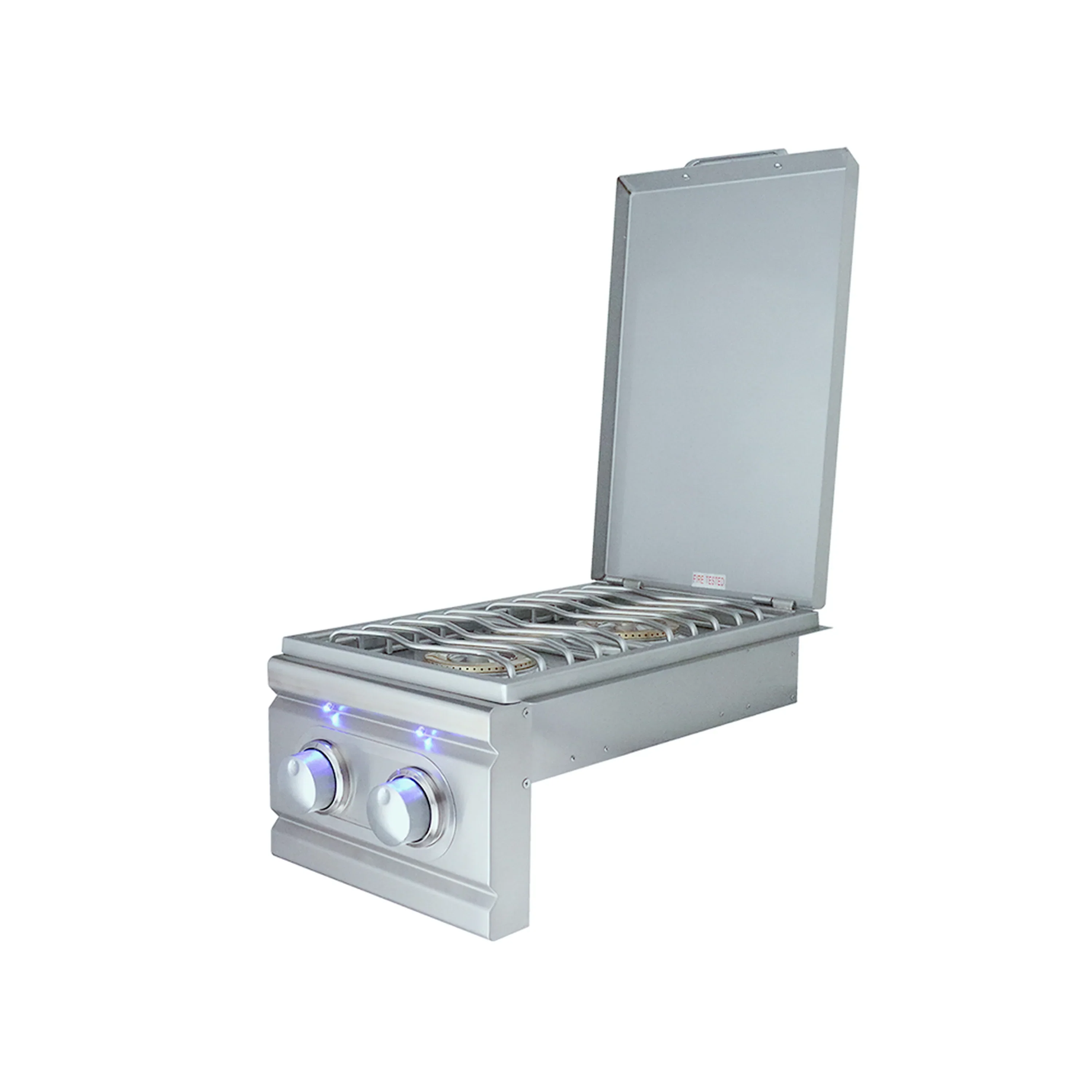 Renaissance Cutlass Pro Double Slide-In Propane Gas Side Burner in Stainless Steel w/ Blue LED (RDB1EL LP) - Image 2