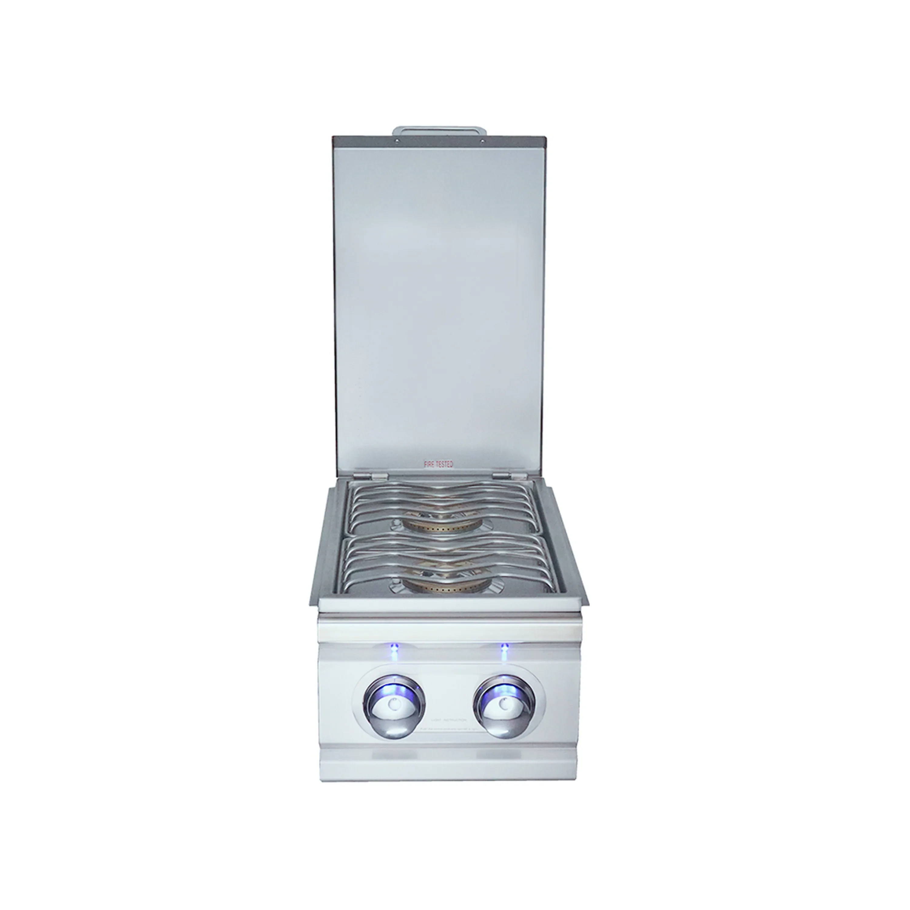 Renaissance Cutlass Pro Double Slide-In Propane Gas Side Burner in Stainless Steel w/ Blue LED (RDB1EL LP) - Image 3
