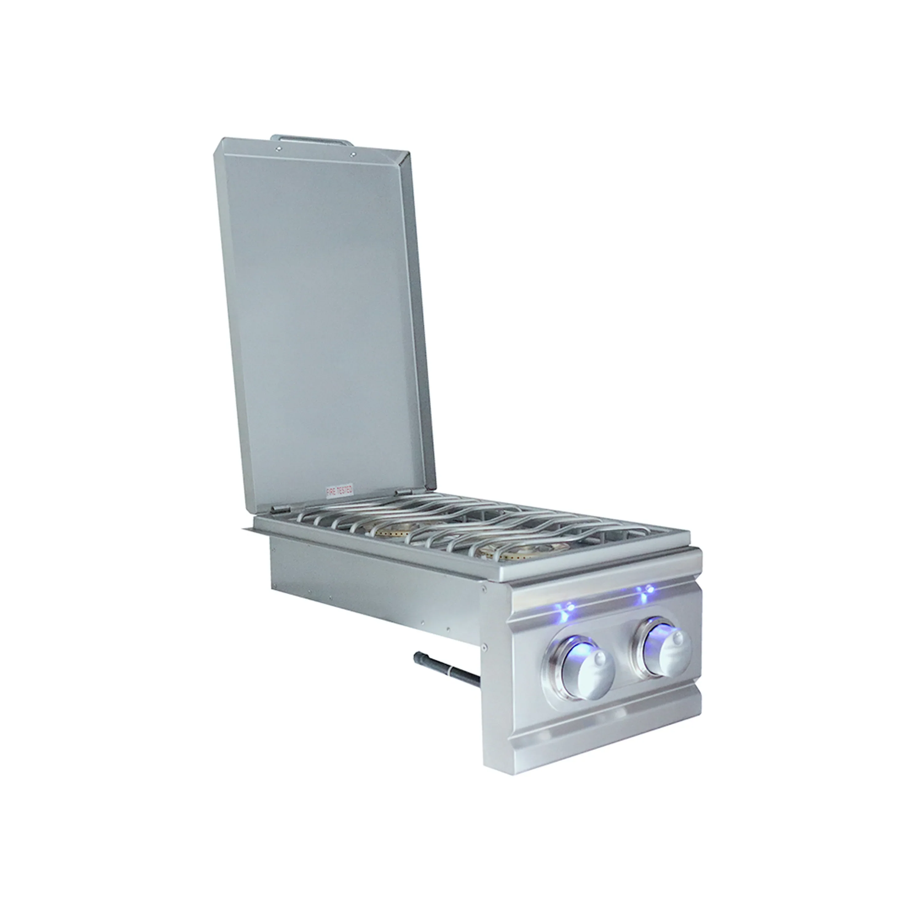 Renaissance Cutlass Pro Natural Gas Slide-In Double Side Burner in Stainless Steel with Blue LED (RDB1EL) - Image 4