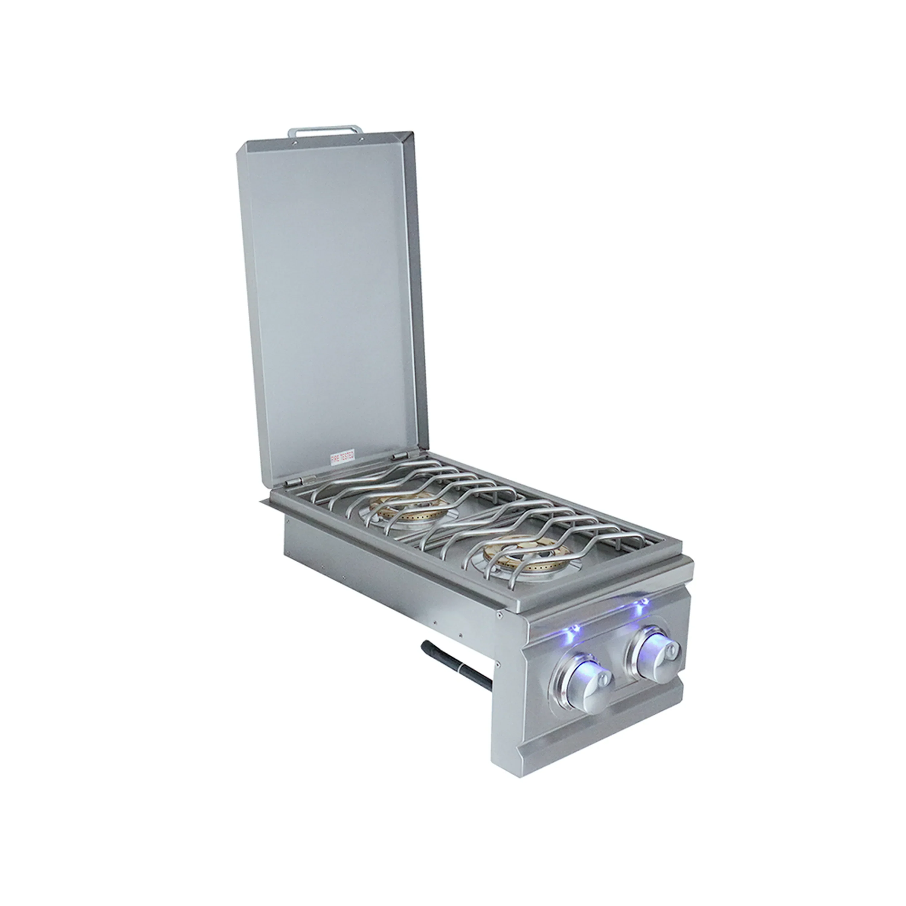Renaissance Cutlass Pro Natural Gas Slide-In Double Side Burner in Stainless Steel with Blue LED (RDB1EL) - Image 5