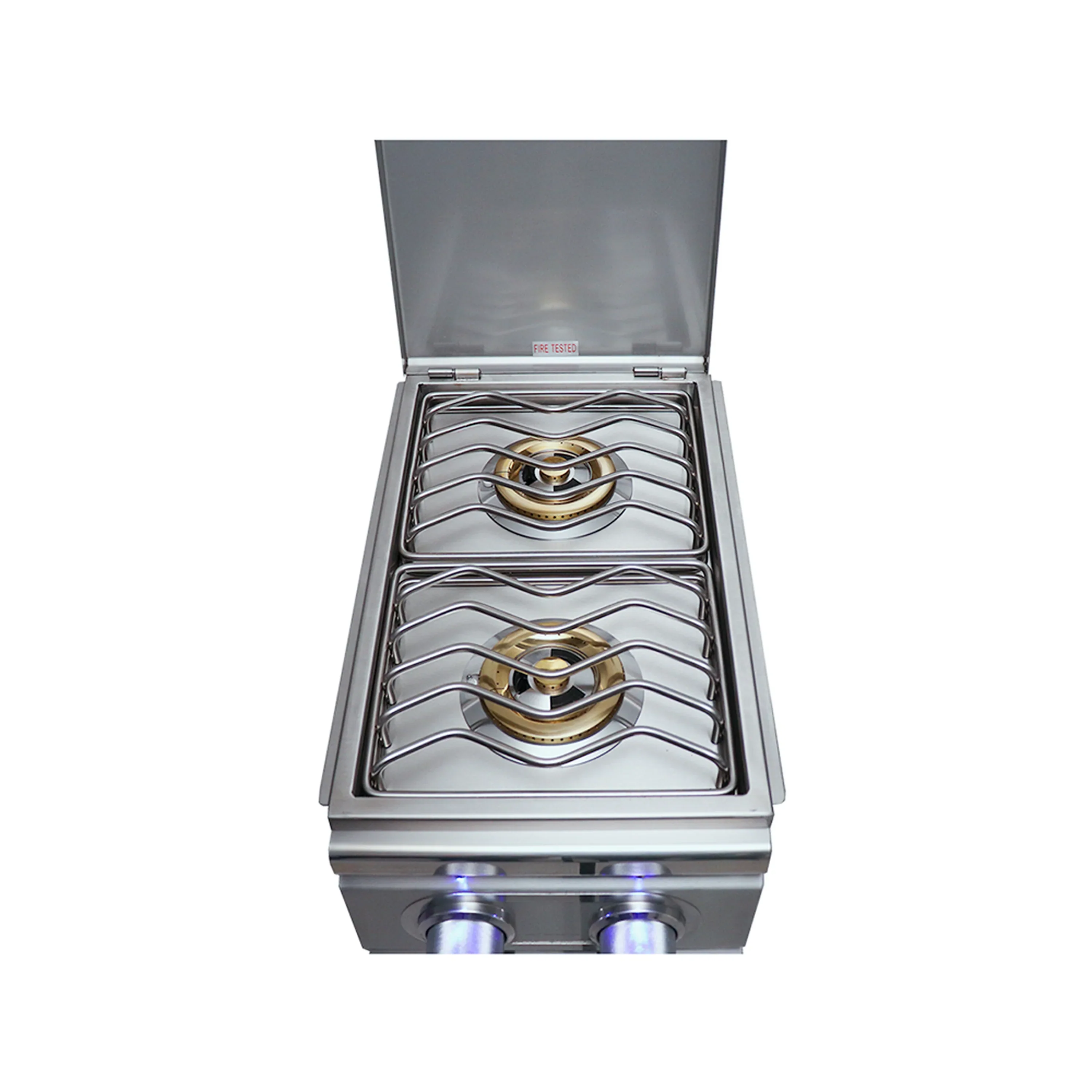 Renaissance Cutlass Pro Natural Gas Slide-In Double Side Burner in Stainless Steel with Blue LED (RDB1EL) - Image 6