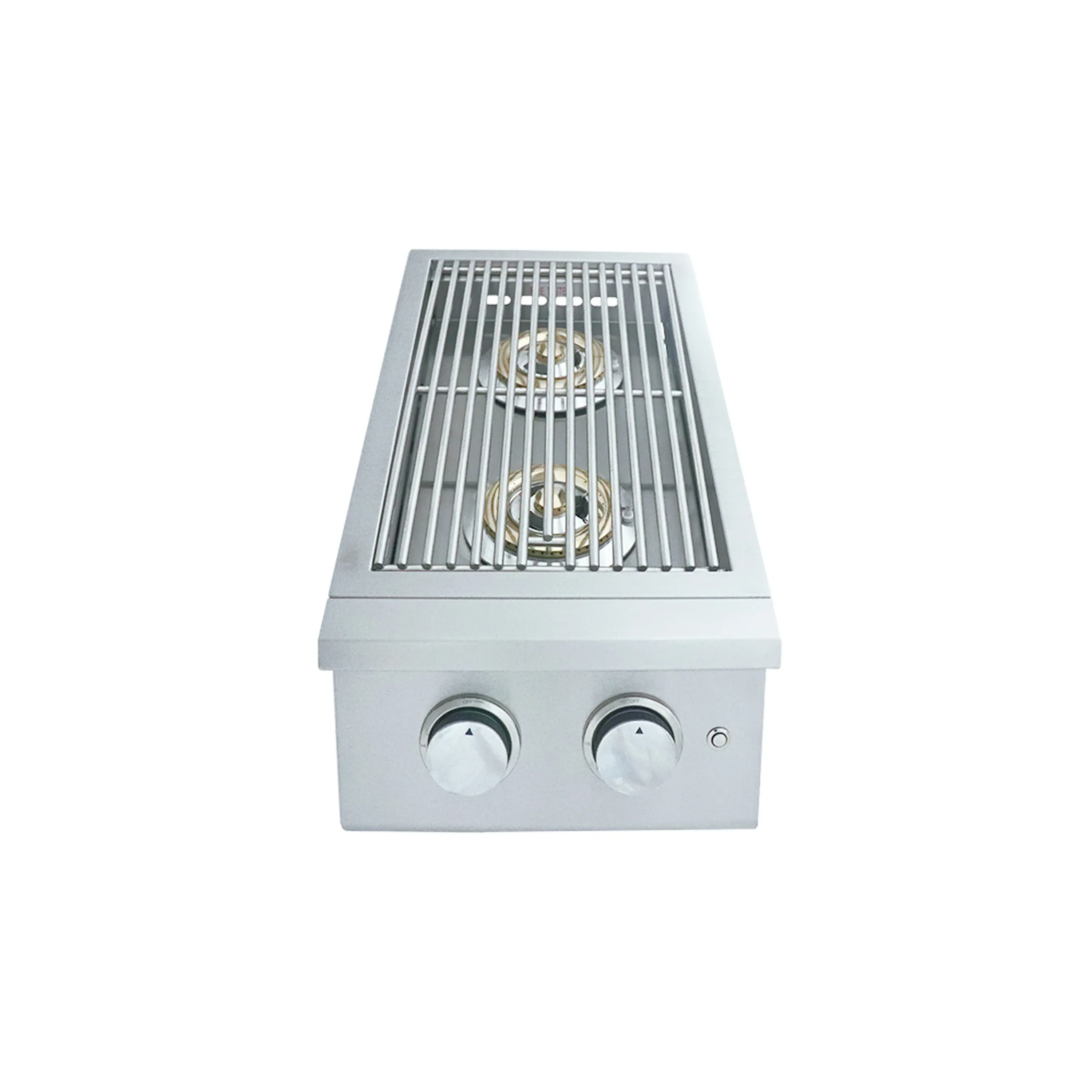 Renaissance Premier Natural Gas Slide-in Double Side Burner in Stainless Steel w/ Blue LED (RJCSSBL) - Image 3