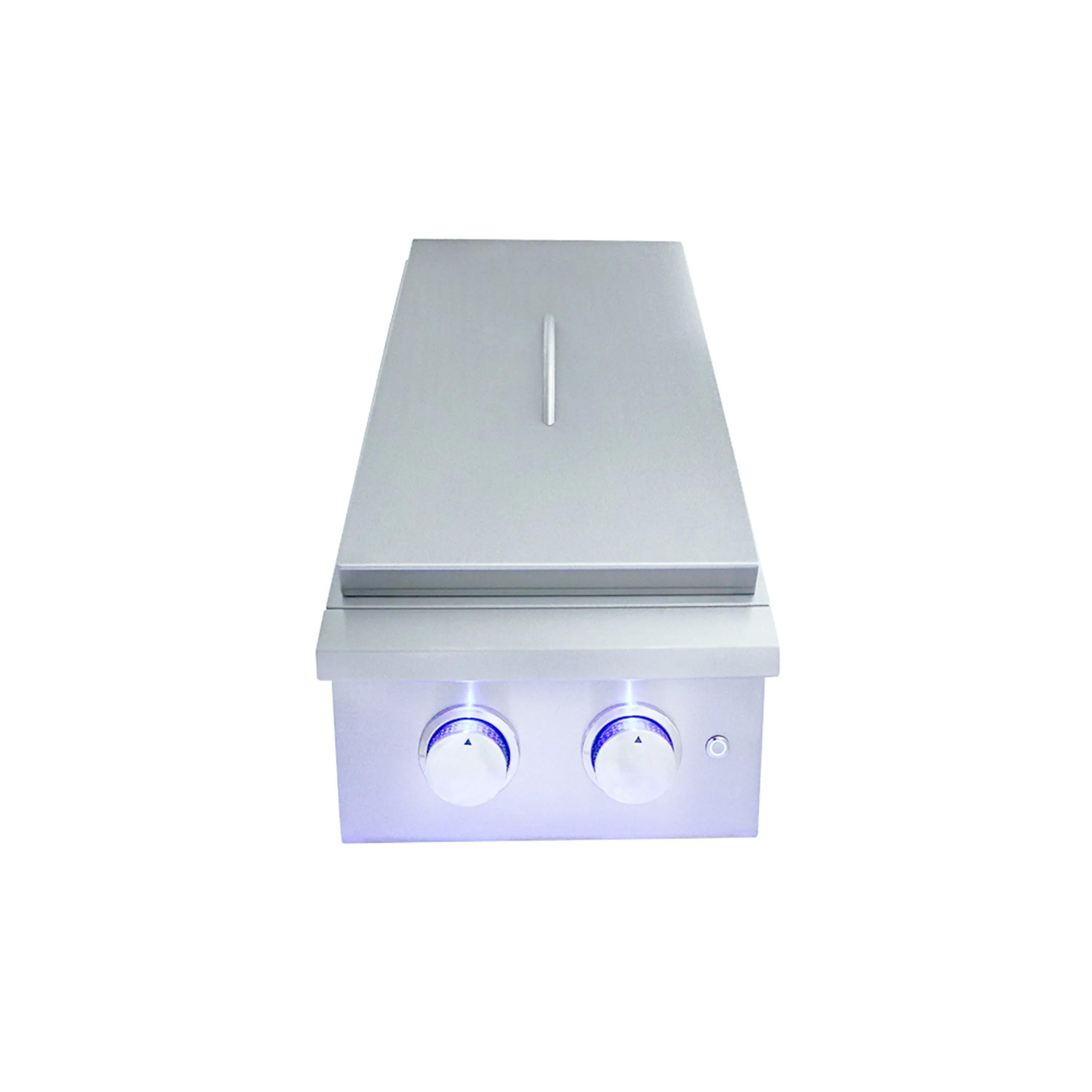 Renaissance Premier Double Side Burner-Slide-in W/Blue LED-Propane (RJCSSBL LP) - Image 4