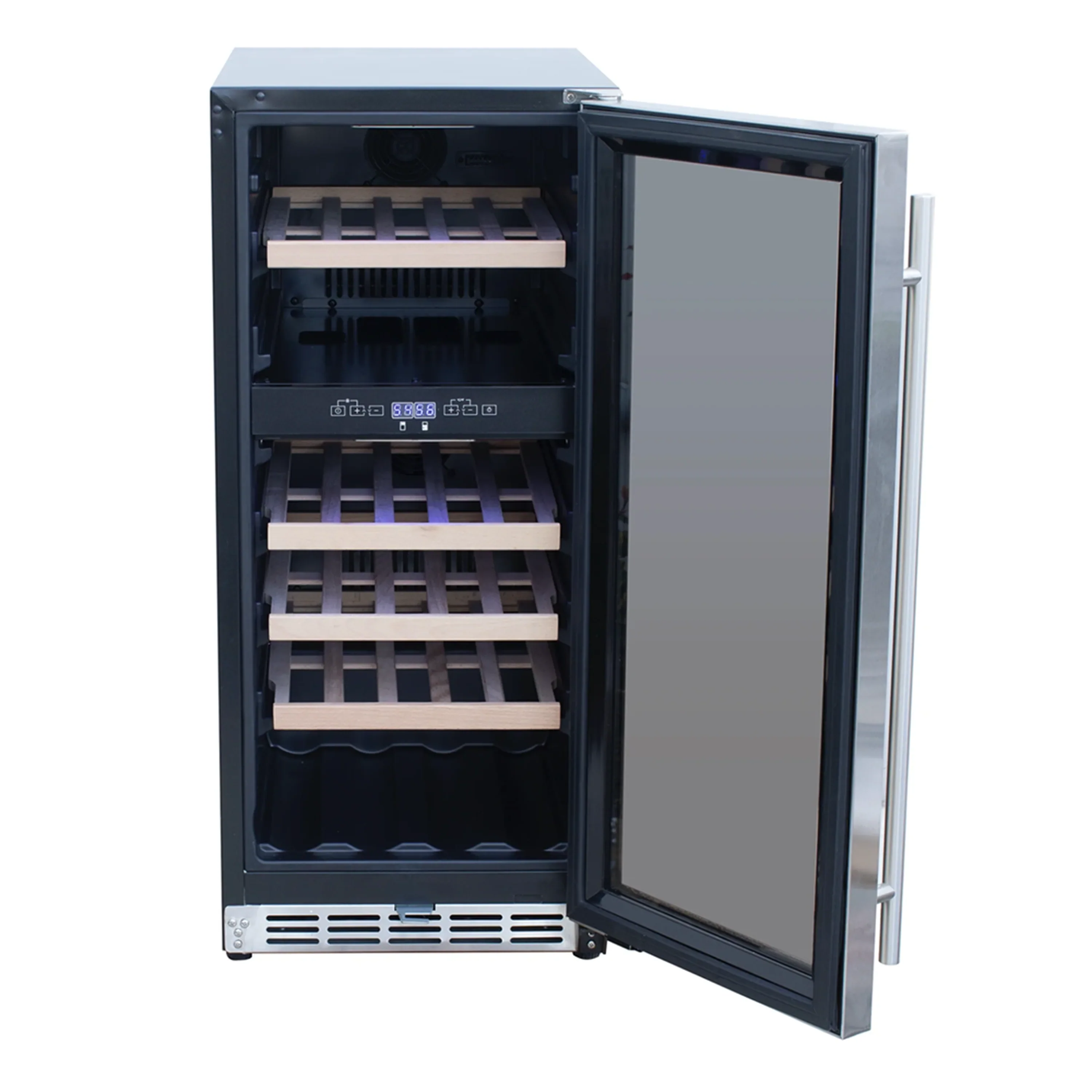 Renaissance 15-Inch 3.2 Cu. Ft. Wine Cooler Refrigerator in Stainless Steel with Glass Door (RWC1) - Image 3
