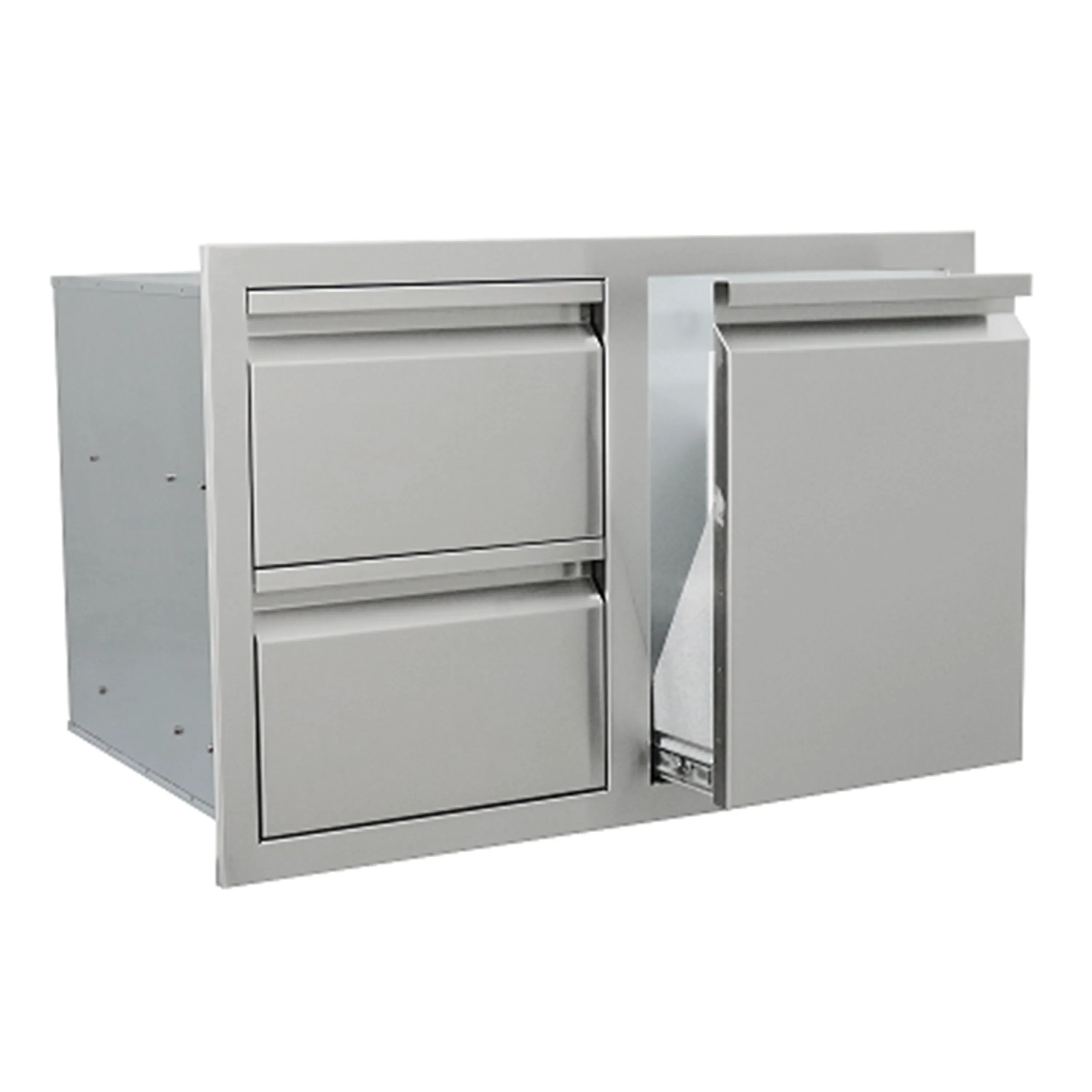 Renaissance Valiant Enclosed Double Storage Drawer & LP Bottle Storage in Stainless Steel (VDCL1) - Image 3