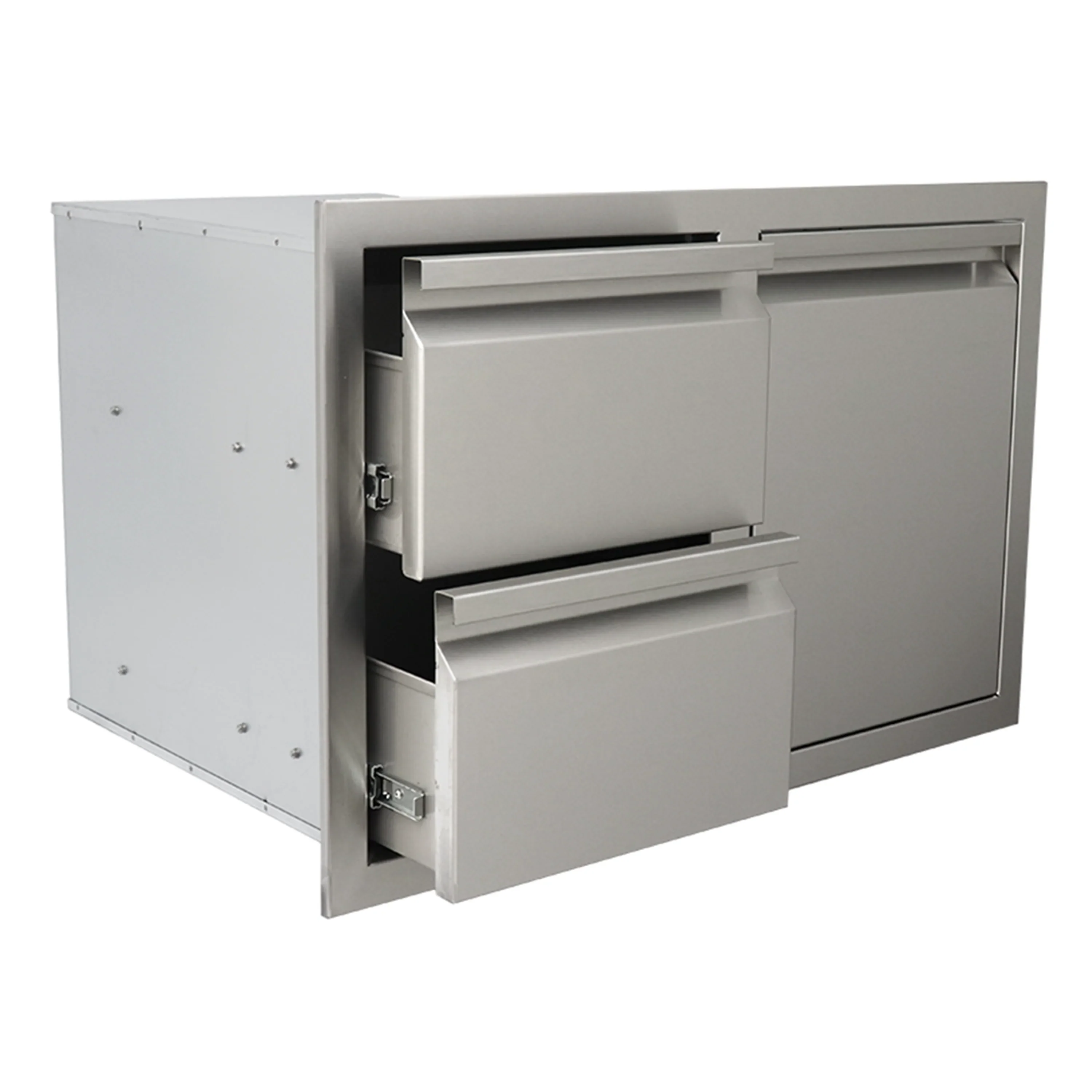 Renaissance Valiant Enclosed Double Storage Drawer & LP Bottle Storage in Stainless Steel (VDCL1) - Image 4