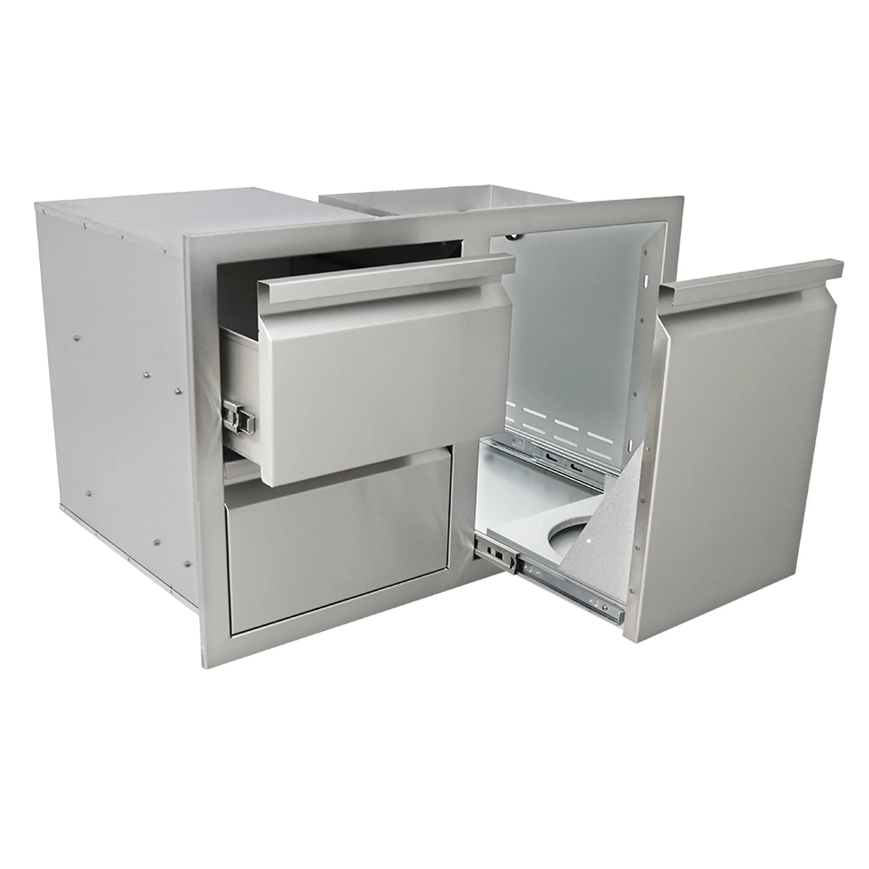 Renaissance Valiant Enclosed Double Storage Drawer & LP Bottle Storage in Stainless Steel (VDCL1) - Image 5