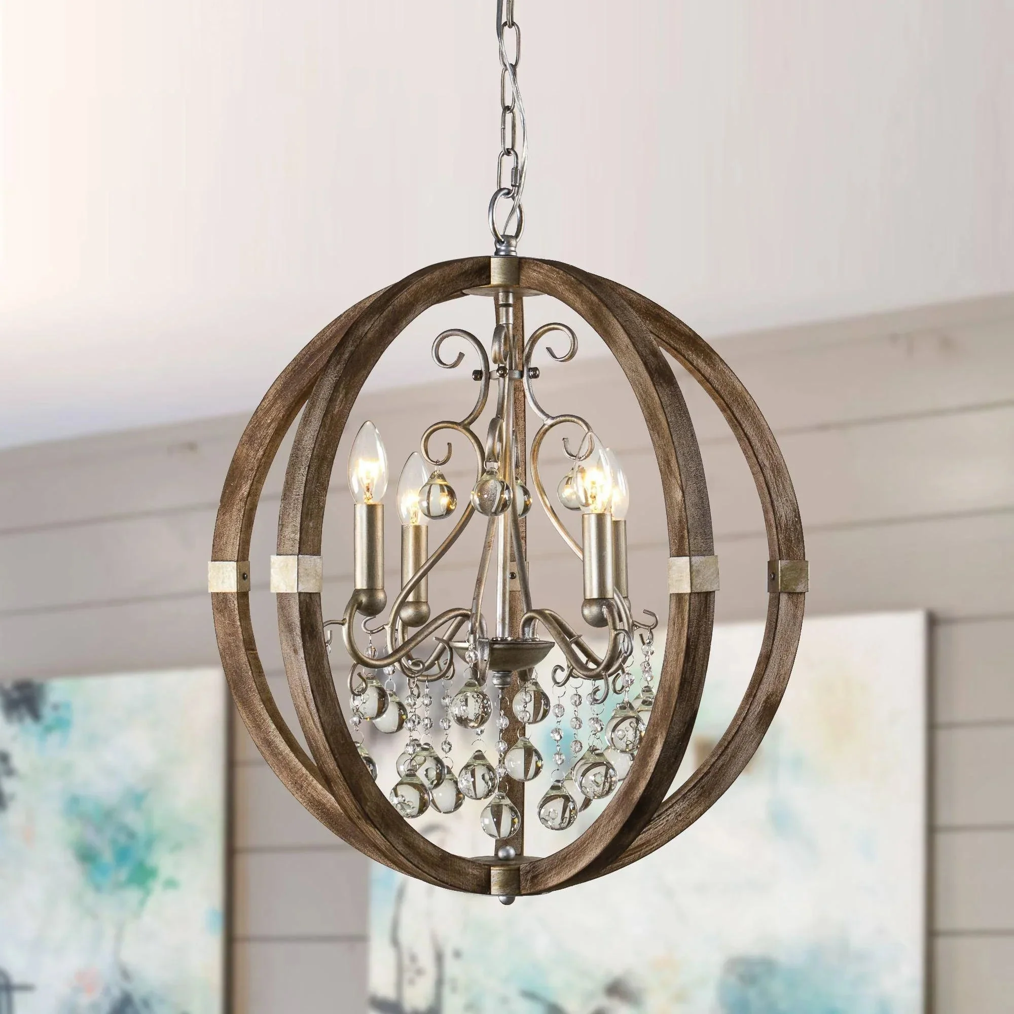 Parrot Uncle Retha Brown 4-Light Caged Island Pendant Lights (8816-4110V) - Image 3