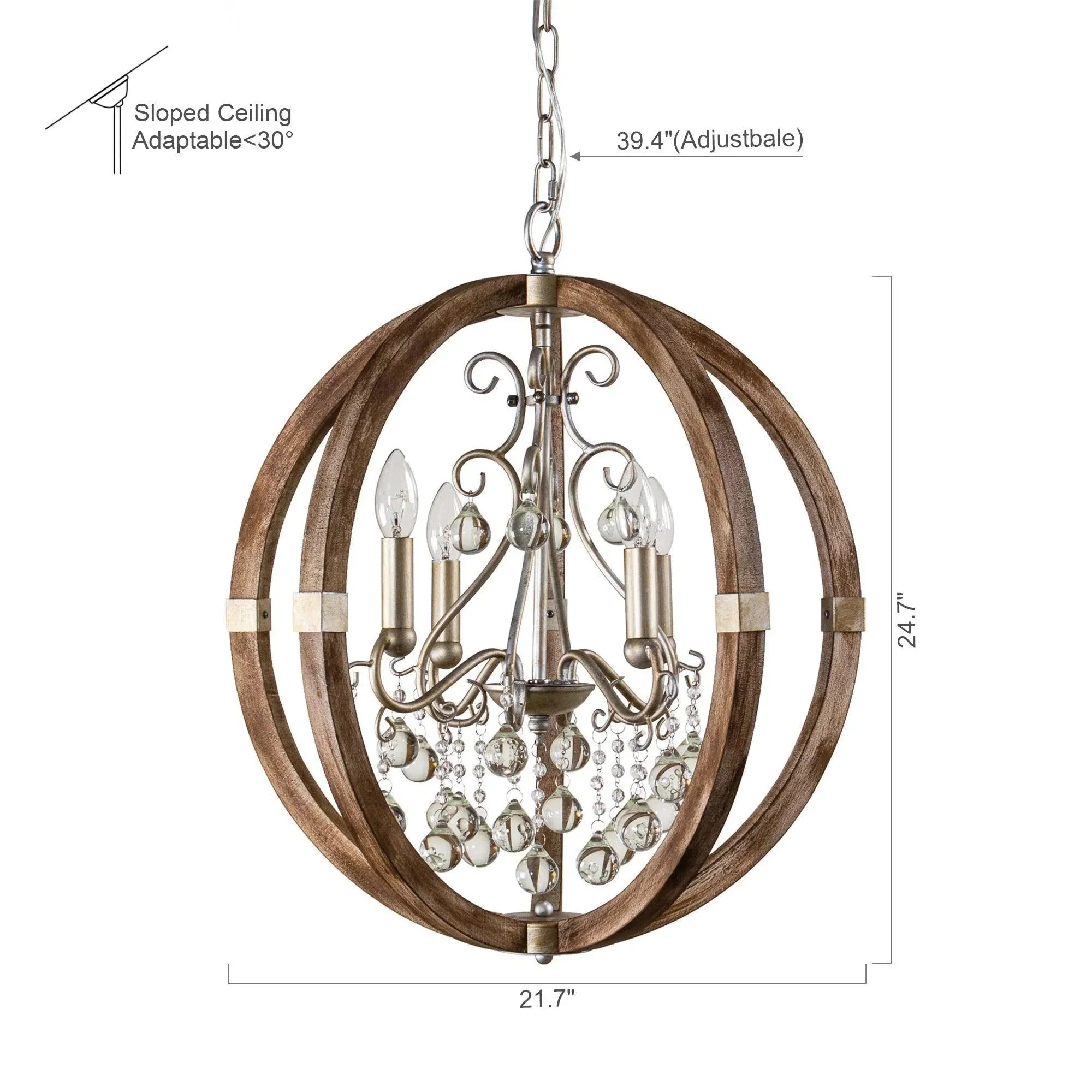 Parrot Uncle Retha Brown 4-Light Caged Island Pendant Lights (8816-4110V) - Image 8