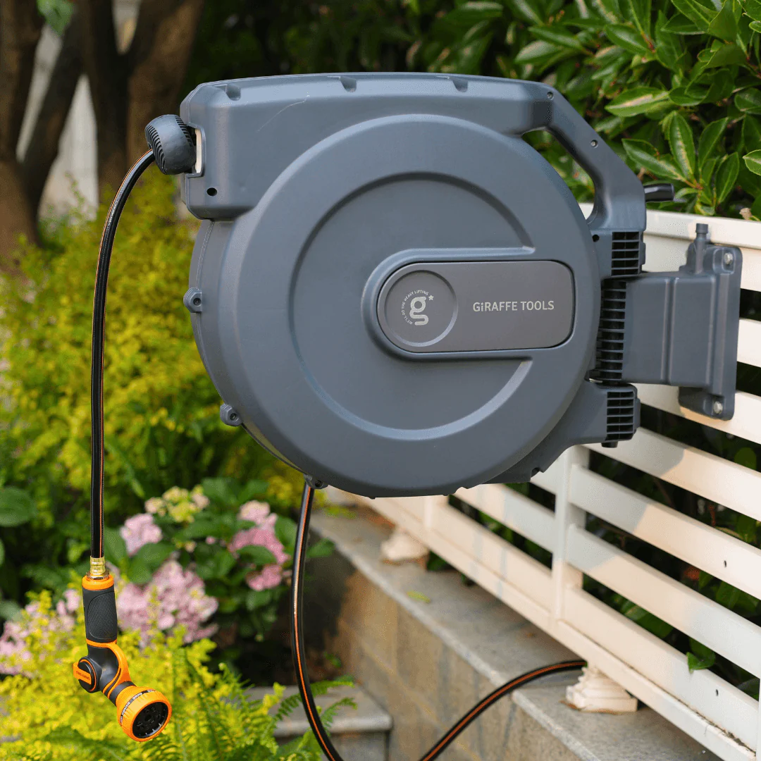 Giraffe Tools Retractable Garden Hose Reel-1/2in-155ft with 9-mode (AW5012US) - Image 2