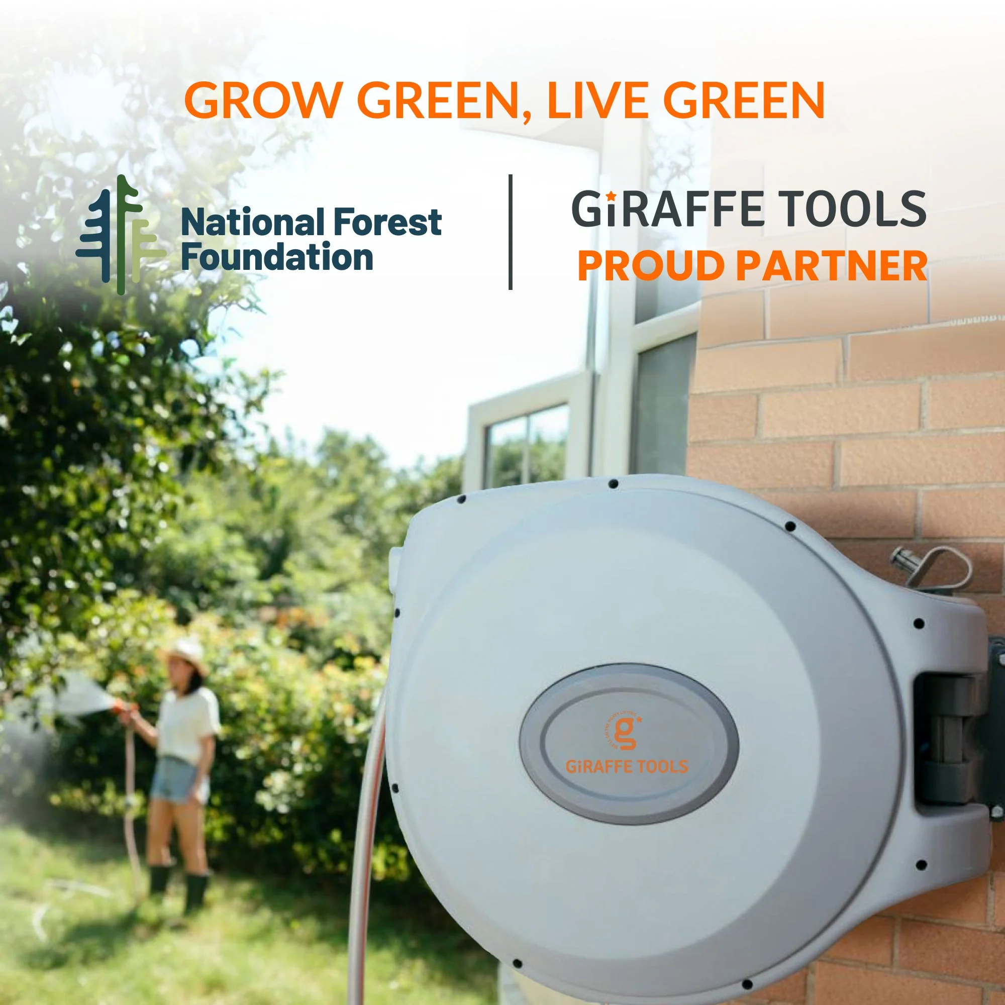 Giraffe Tools 5/8-Inch, 65 Ft. Retractable Garden Hose Reel (CW20US) - Image 8
