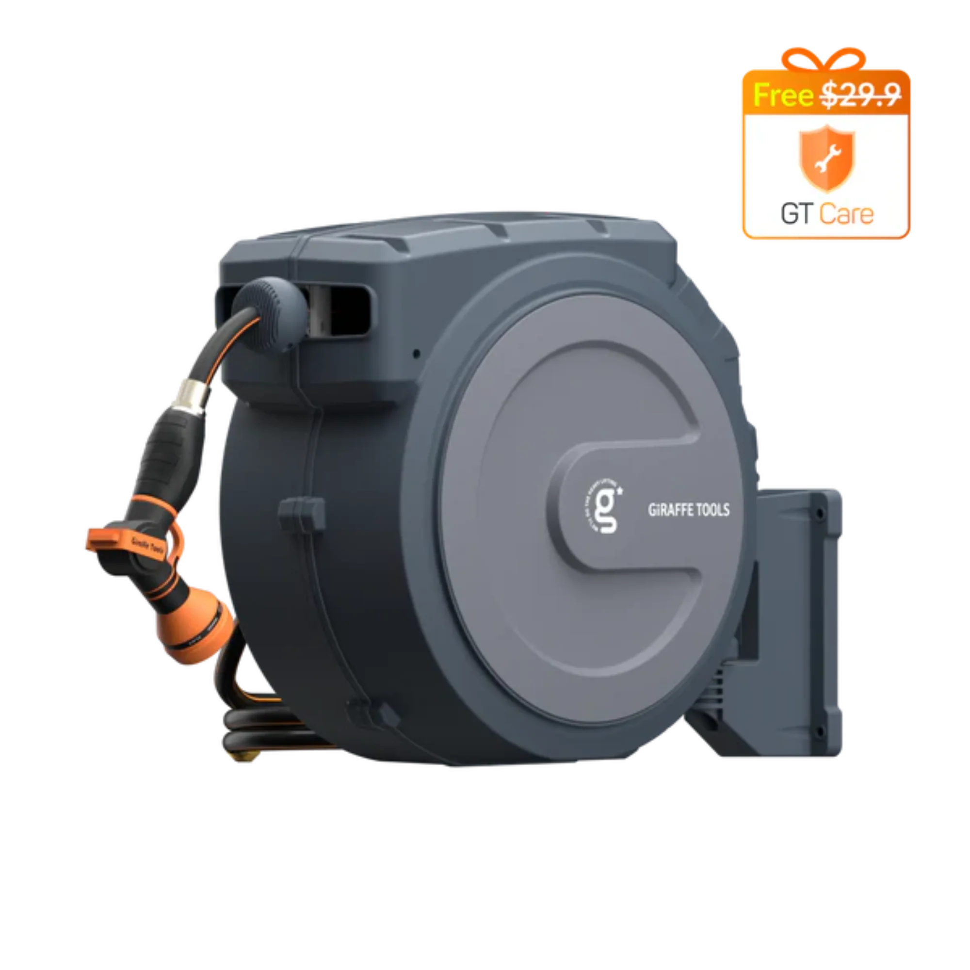 Giraffe Tools 62 Ft.- 155 Ft. Retractable Garden Hose Reel with Adjustable 9-pattern Nozzle - Image 19