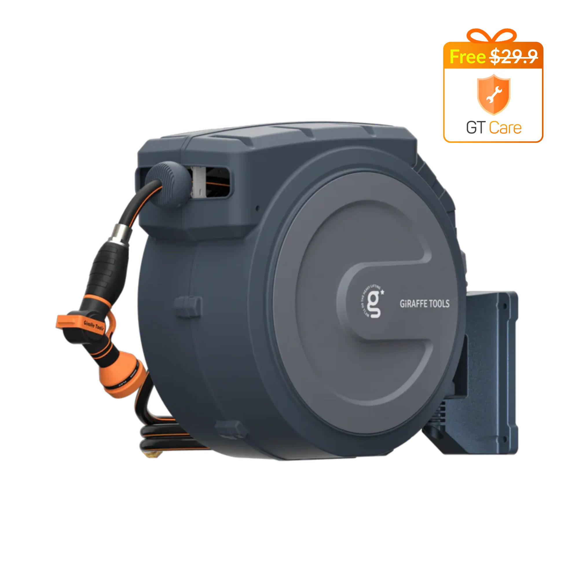 Giraffe Tools 62 Ft.- 155 Ft. Retractable Garden Hose Reel with Adjustable 9-pattern Nozzle - Image 21