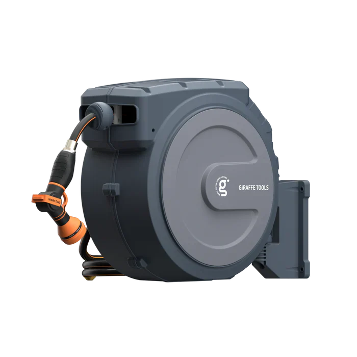 Giraffe Tools 62 Ft.- 155 Ft. Retractable Garden Hose Reel with Adjustable 9-pattern Nozzle - Image 23