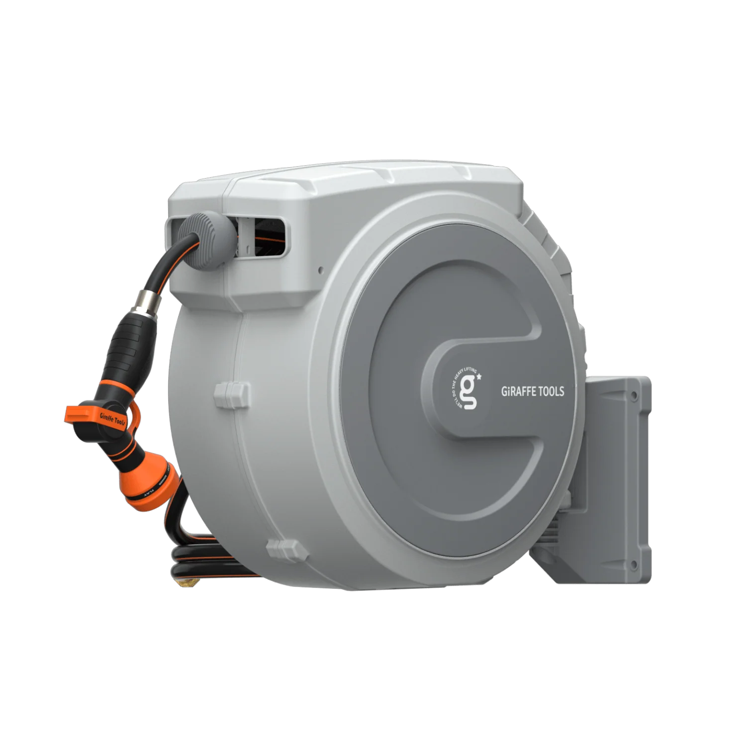 Giraffe Tools 62 Ft.- 155 Ft. Retractable Garden Hose Reel with Adjustable 9-pattern Nozzle - Image 24