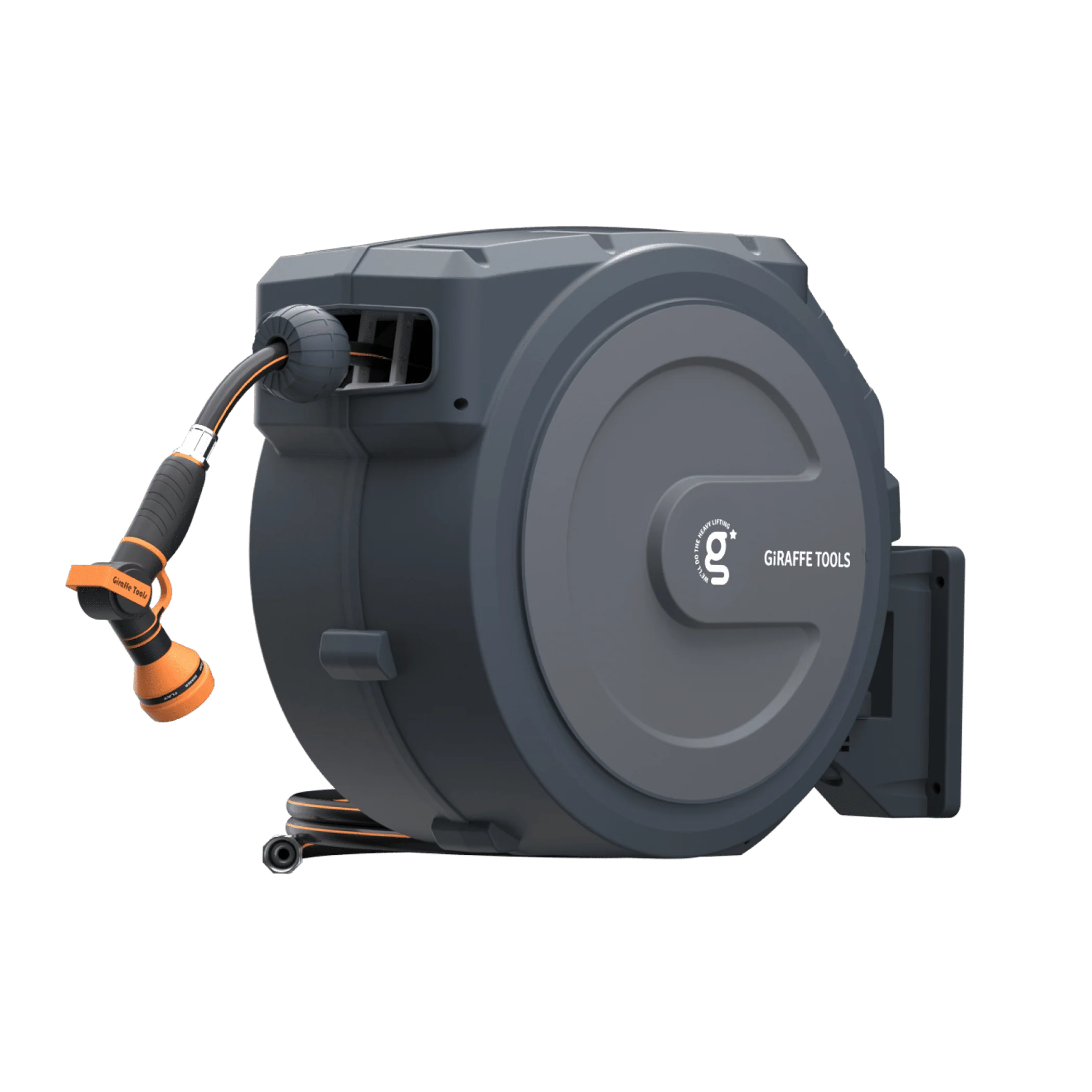 Giraffe Tools 62 Ft.- 155 Ft. Retractable Garden Hose Reel with Adjustable 9-pattern Nozzle - Image 28