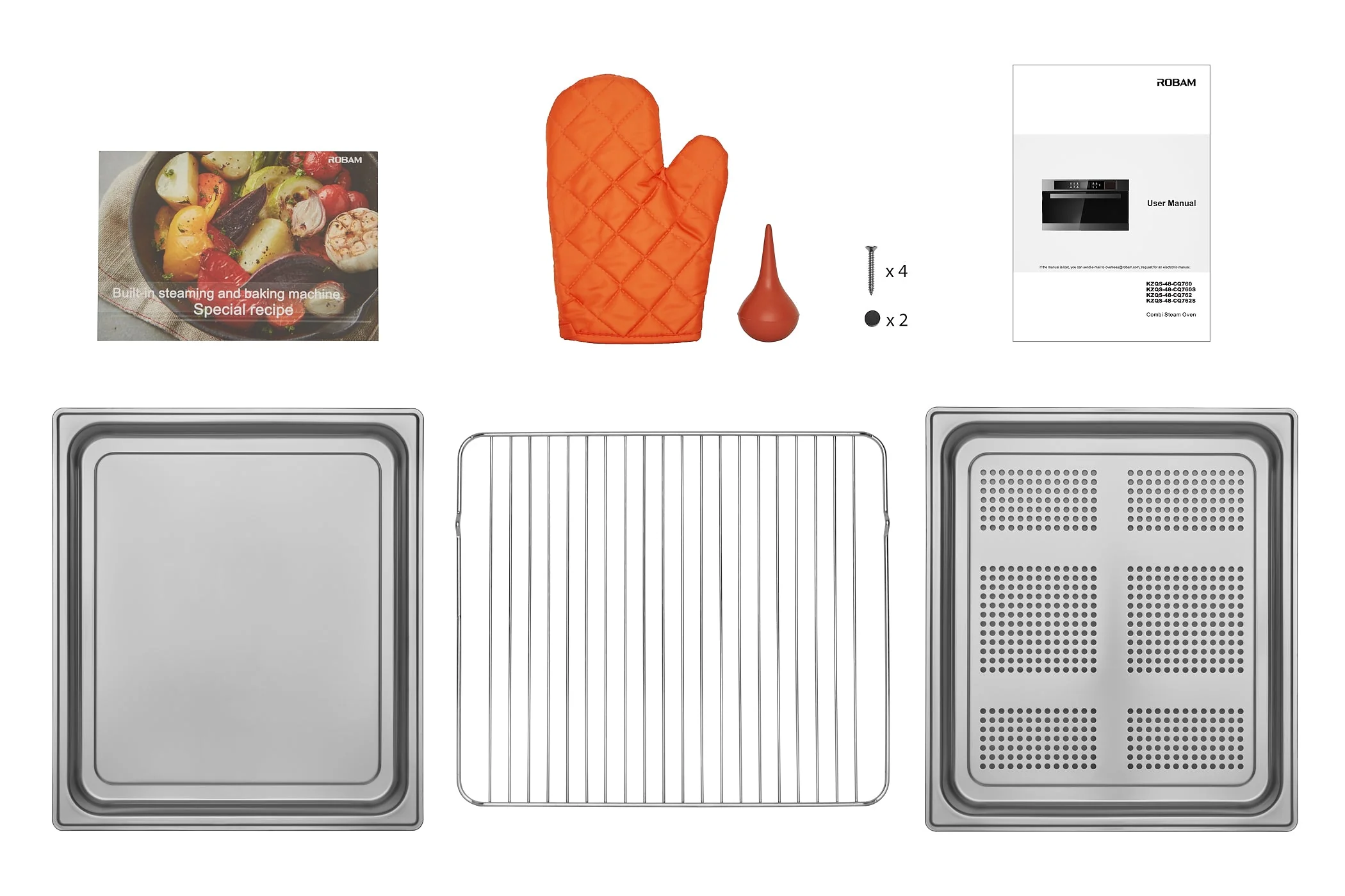 ROBAM 30-Inch Build-In Combi Steam Oven in Black Glass (CQ762) - Image 10
