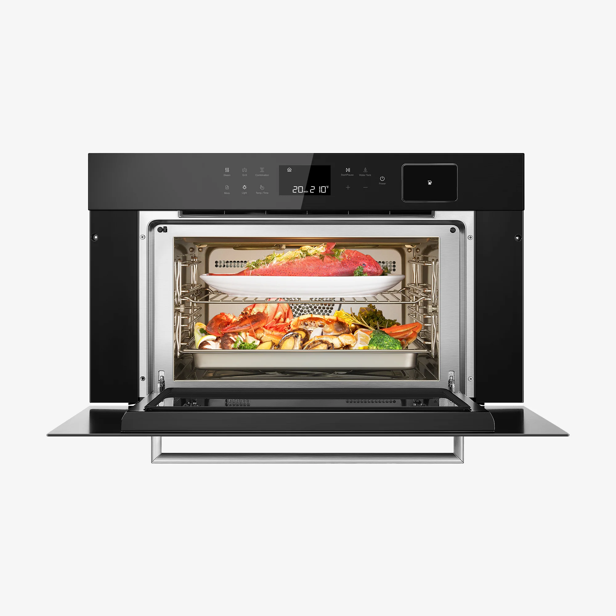 ROBAM 30-Inch Build-In Combi Steam Oven in Black Glass (CQ762) - Image 3