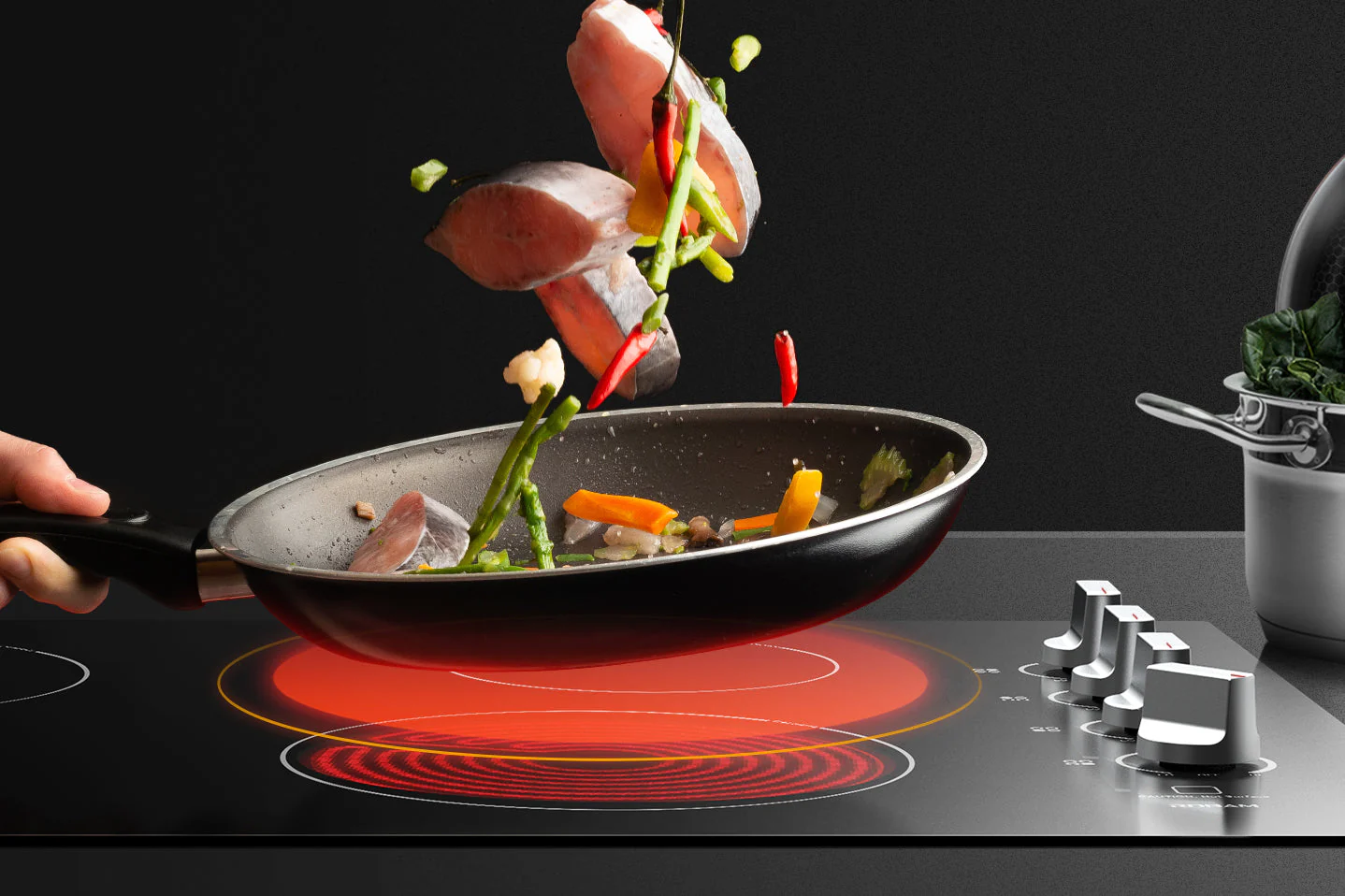 ROBAM 30-Inch 4 Burners Ceramic Glass Cooktop in Black Tempered Glass (W412) - Image 8