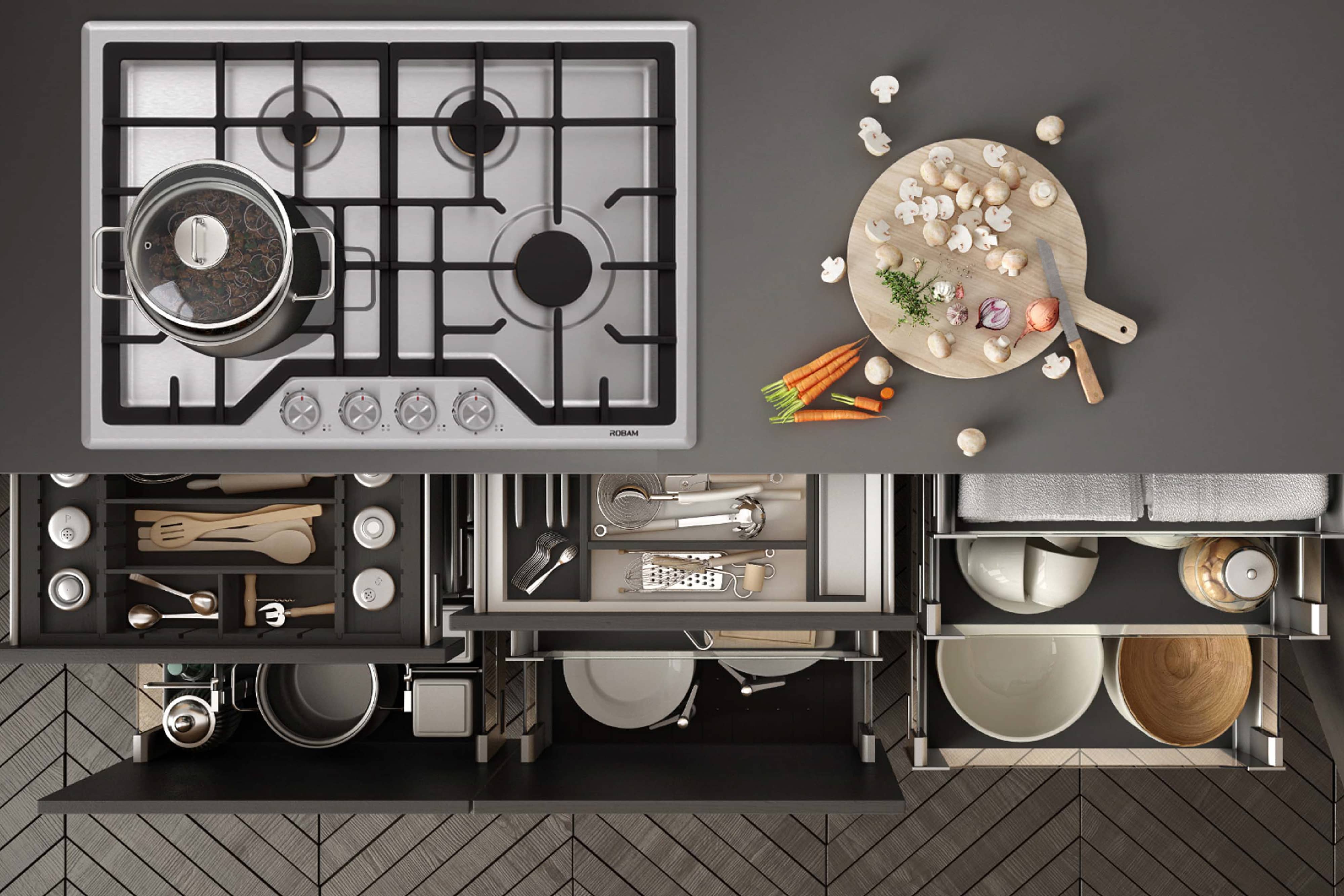 ROBAM G-Series 30-Inch Dual Fuel Cooktop with 4 Burners in Stainless Steel (G413) - Image 10