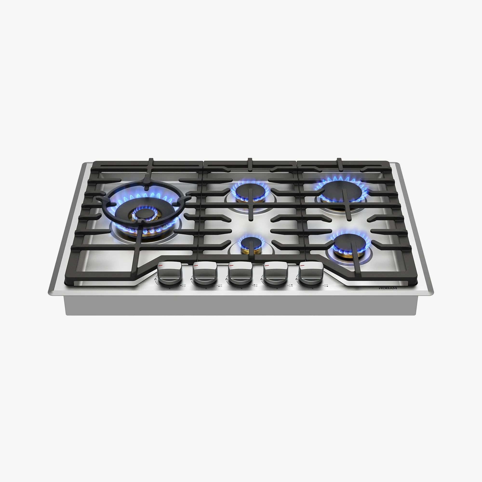 ROBAM G-Series 30-Inch Dual Fuel Cooktop with 5 Burners in Stainless Steel (G513) - Image 3