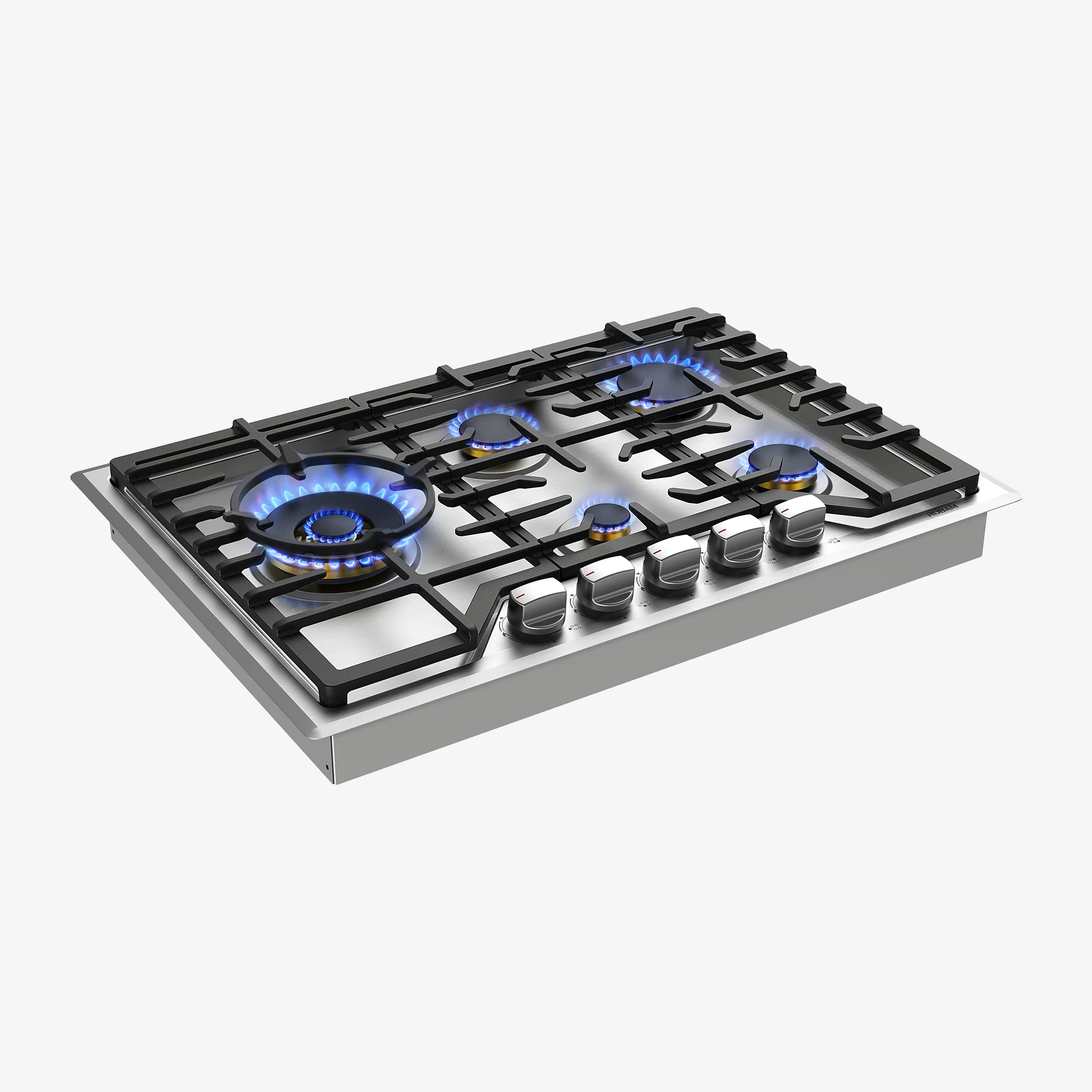 ROBAM G-Series 30-Inch Dual Fuel Cooktop with 5 Burners in Stainless Steel (G513) - Image 4