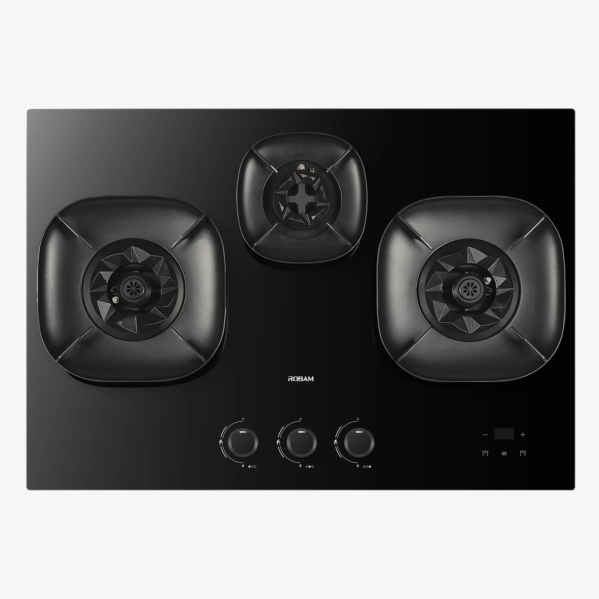 ROBAM FireCube 30-Inch Gas Cooktop with 3 Burners in Black Tempered Glass (7B7H30/7B7H31) - Image 3