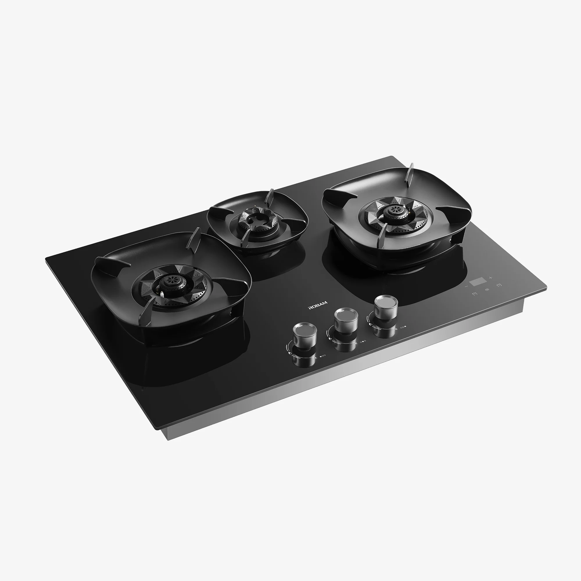ROBAM FireCube 30-Inch Gas Cooktop with 3 Burners in Black Tempered Glass (7B7H30/7B7H31) - Image 5