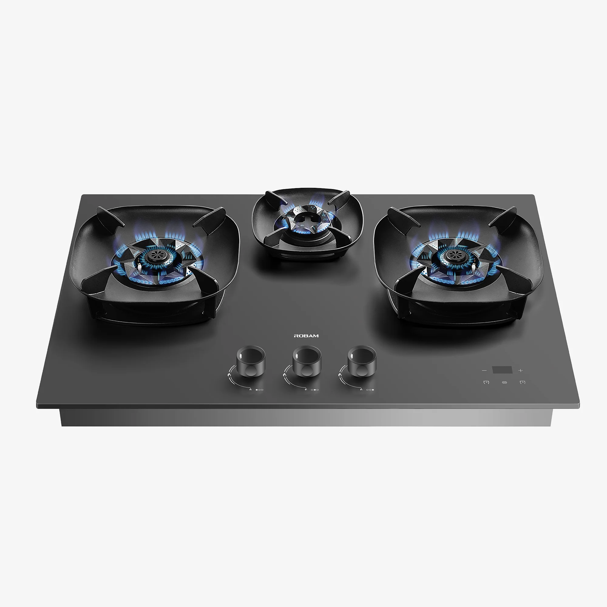 ROBAM FireCube 30-Inch Gas Cooktop with 3 Burners in Black Tempered Glass (7B7H30/7B7H31) - Image 6