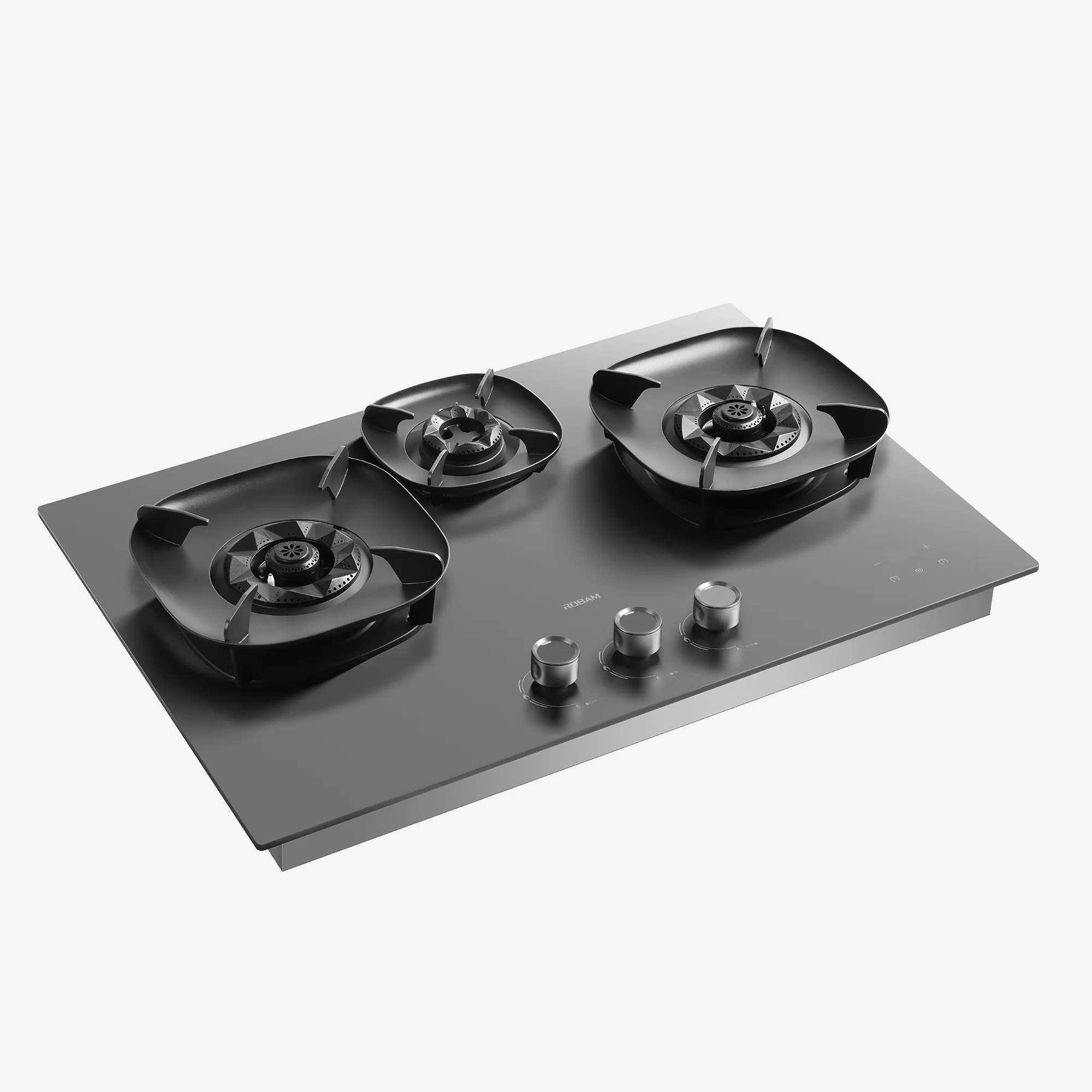 ROBAM FireCube 30-Inch Gas Cooktop with 3 Burners in Black Tempered Glass (7B7H30/7B7H31) - Image 7