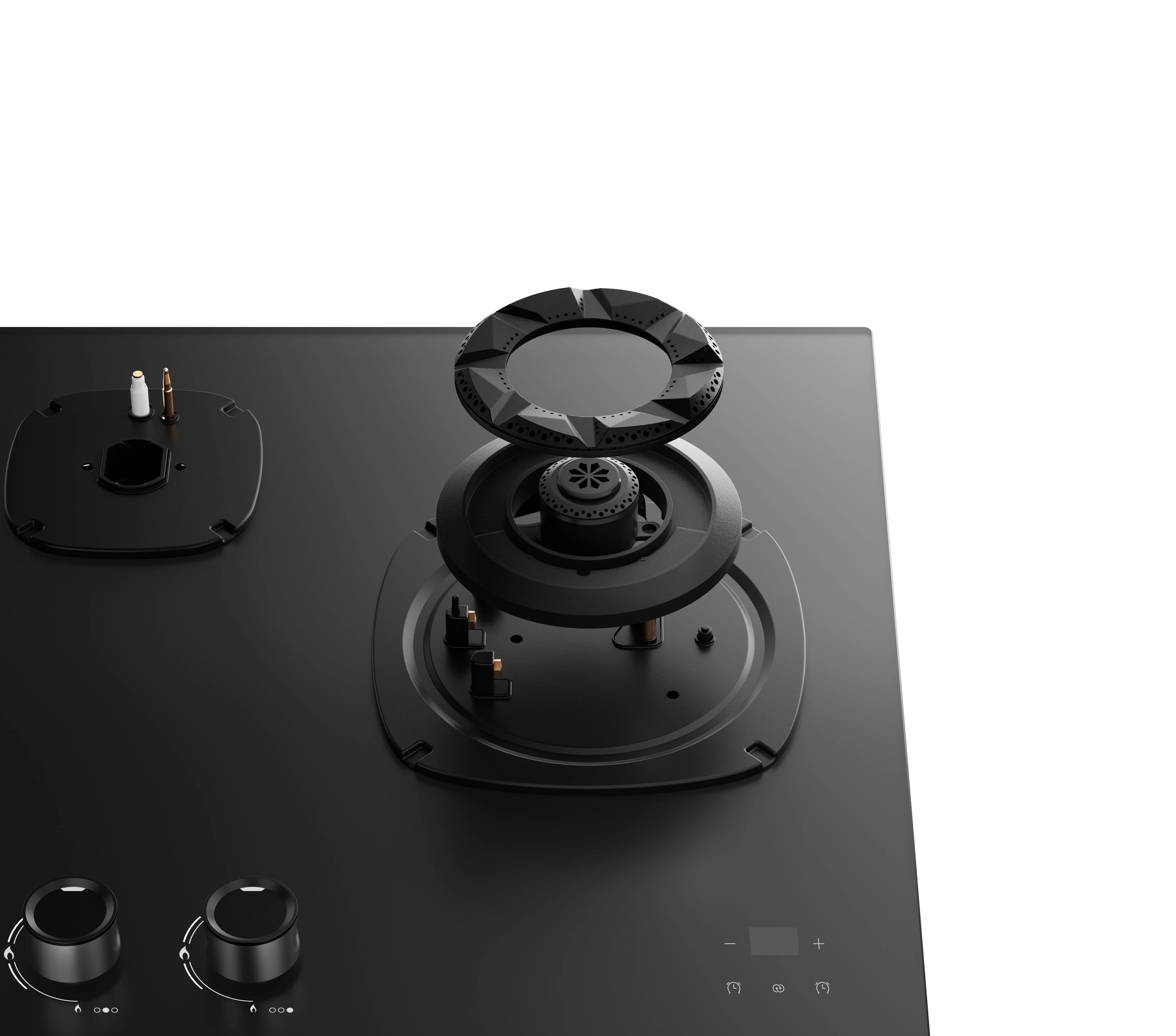 ROBAM FireCube 30-Inch Gas Cooktop with 3 Burners in Black Tempered Glass (7B7H30/7B7H31) - Image 9